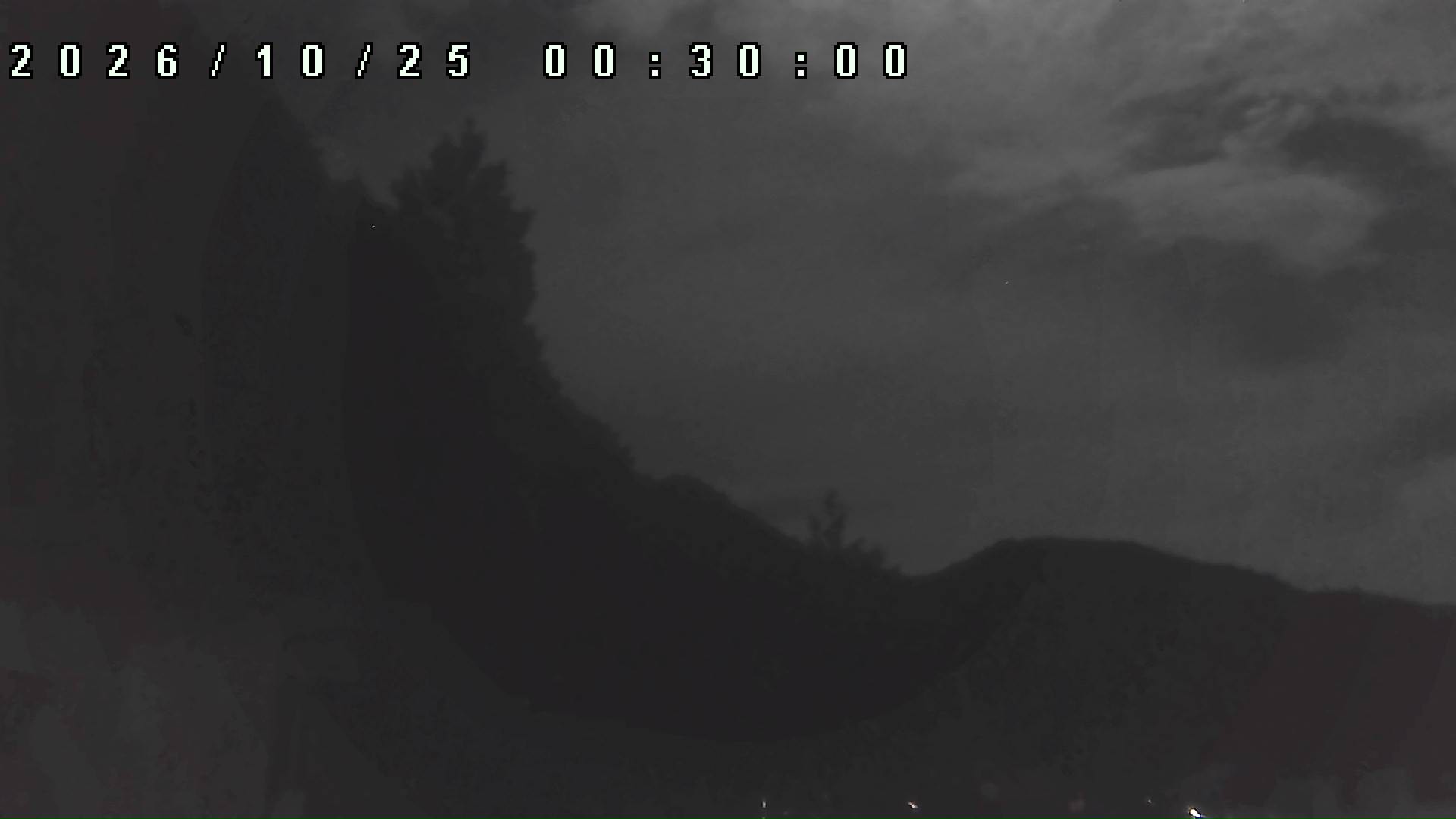 2026年10月25日 00:30ごろの金剛山登山口周辺の空