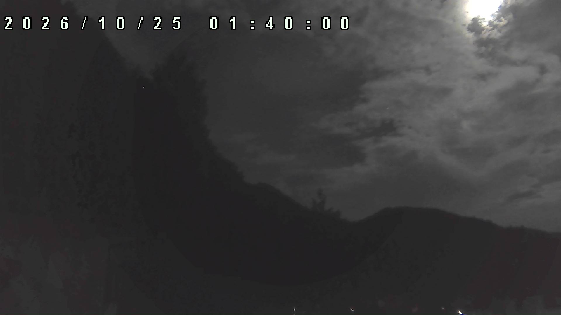 2026年10月25日 01:40ごろの金剛山登山口周辺の空