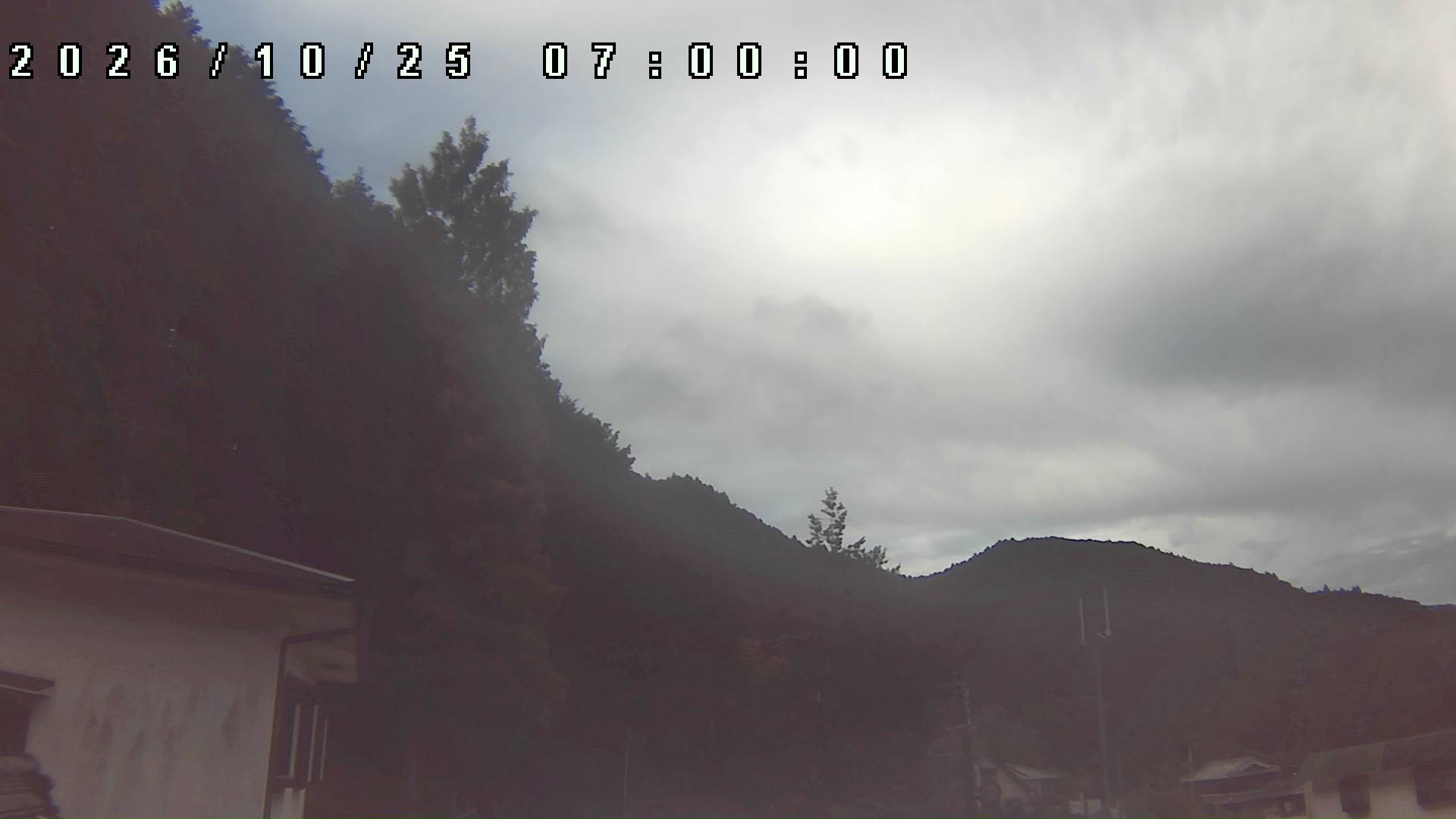 2026年10月25日 07:00ごろの金剛山登山口周辺の空