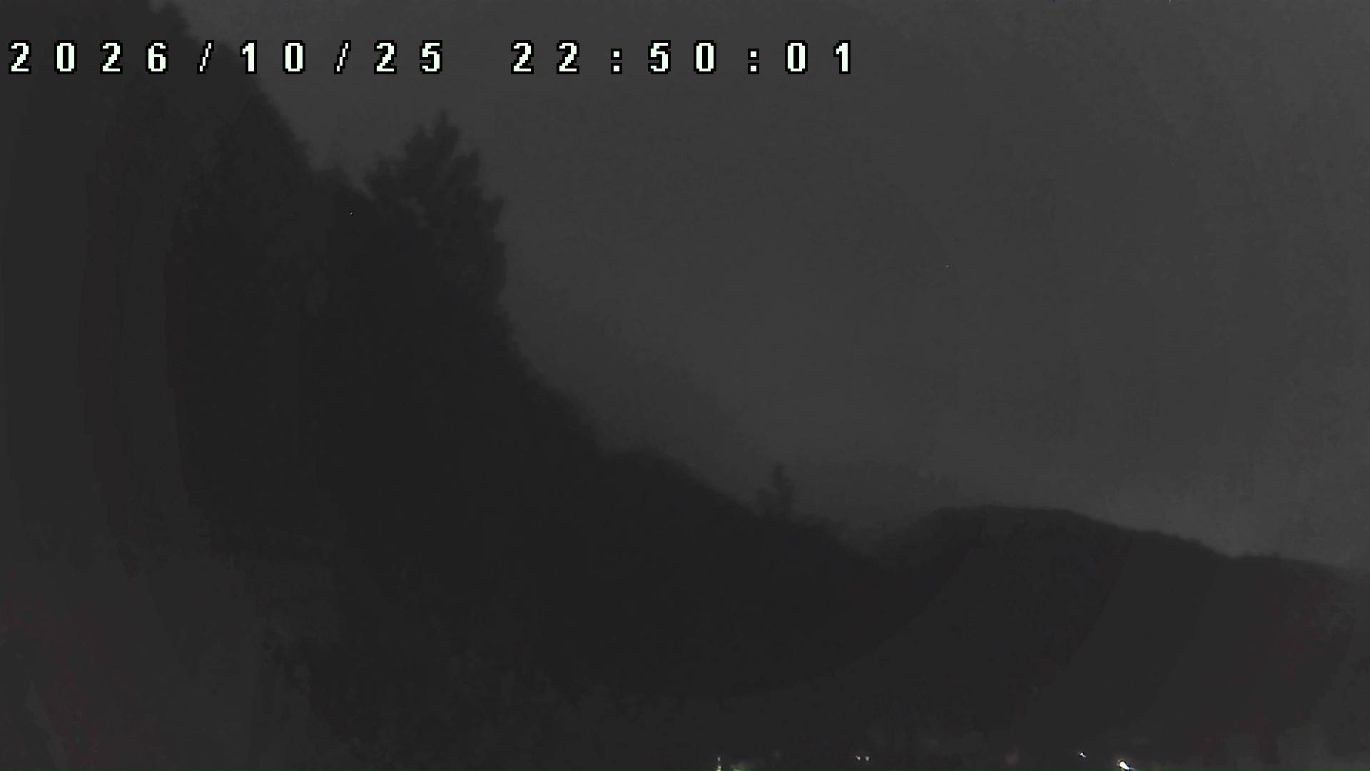 2026年10月25日 22:50ごろの金剛山登山口周辺の空