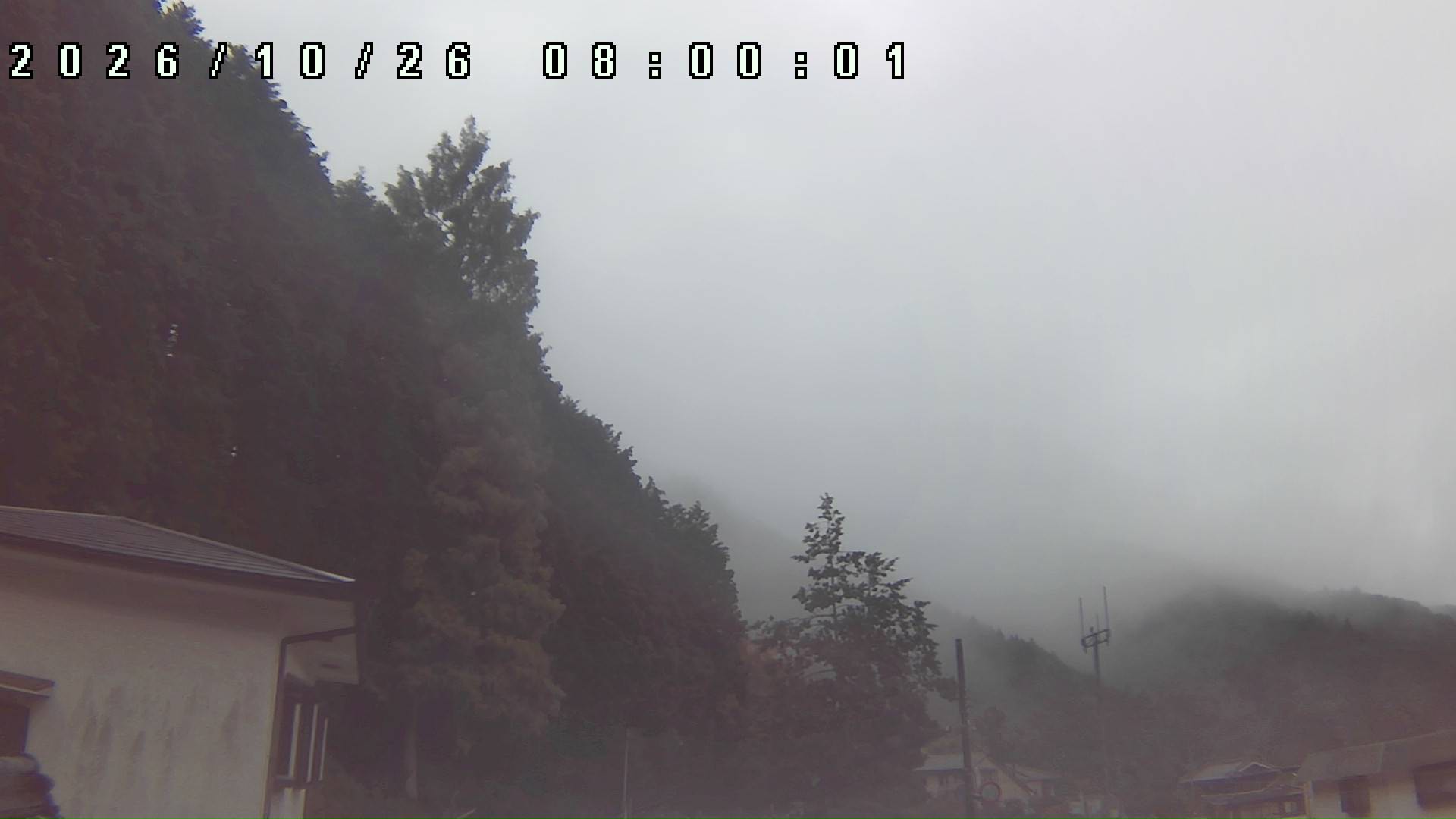 2026年10月26日 08:00ごろの金剛山登山口周辺の空