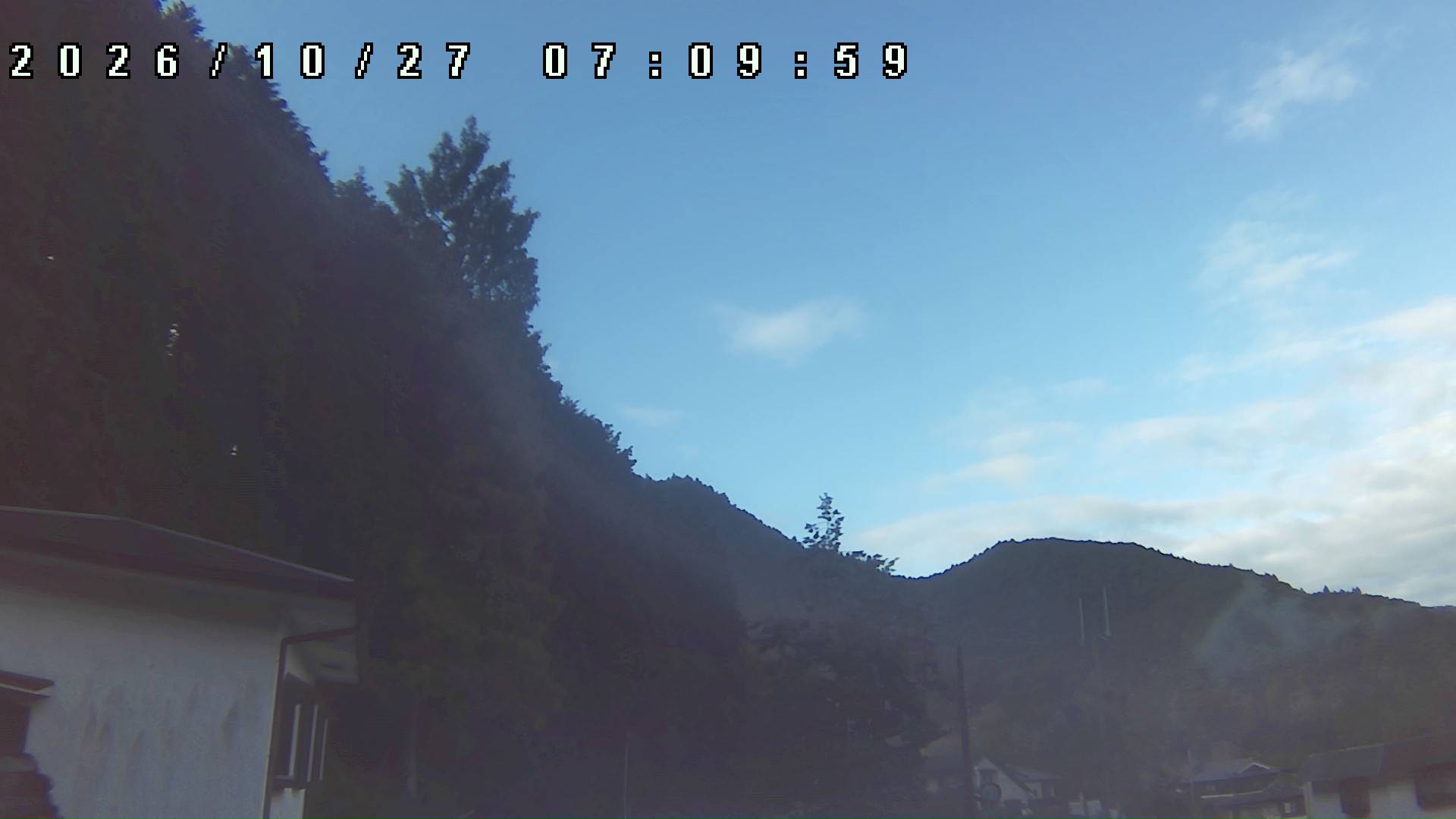 2026年10月27日 07:10ごろの金剛山登山口周辺の空