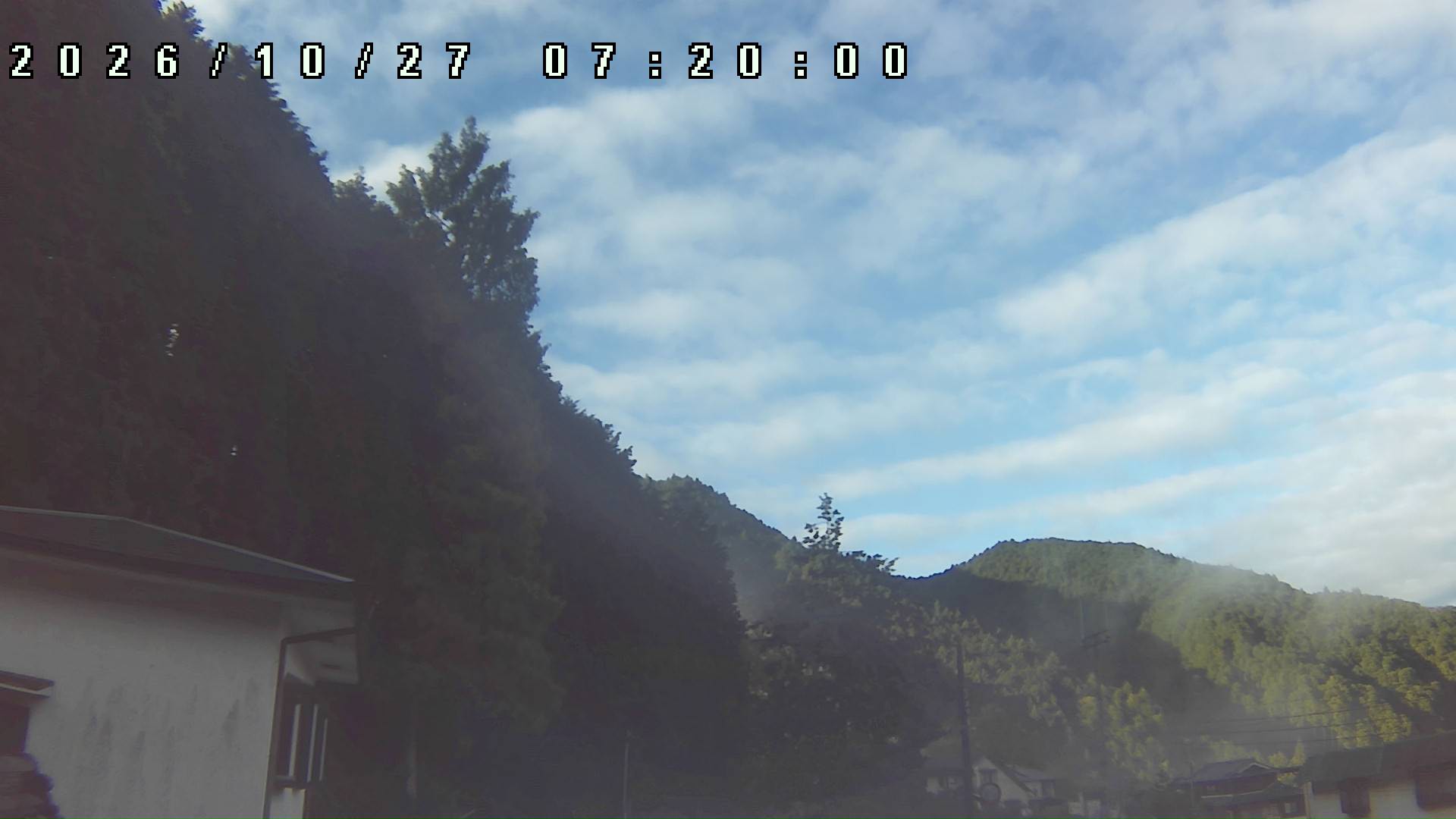 2026年10月27日 07:20ごろの金剛山登山口周辺の空