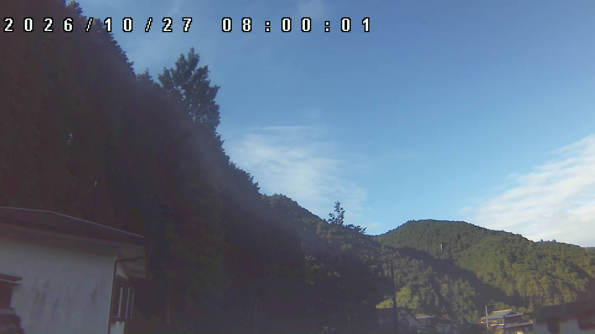 2026年10月27日 08:00ごろの金剛山登山口周辺の空