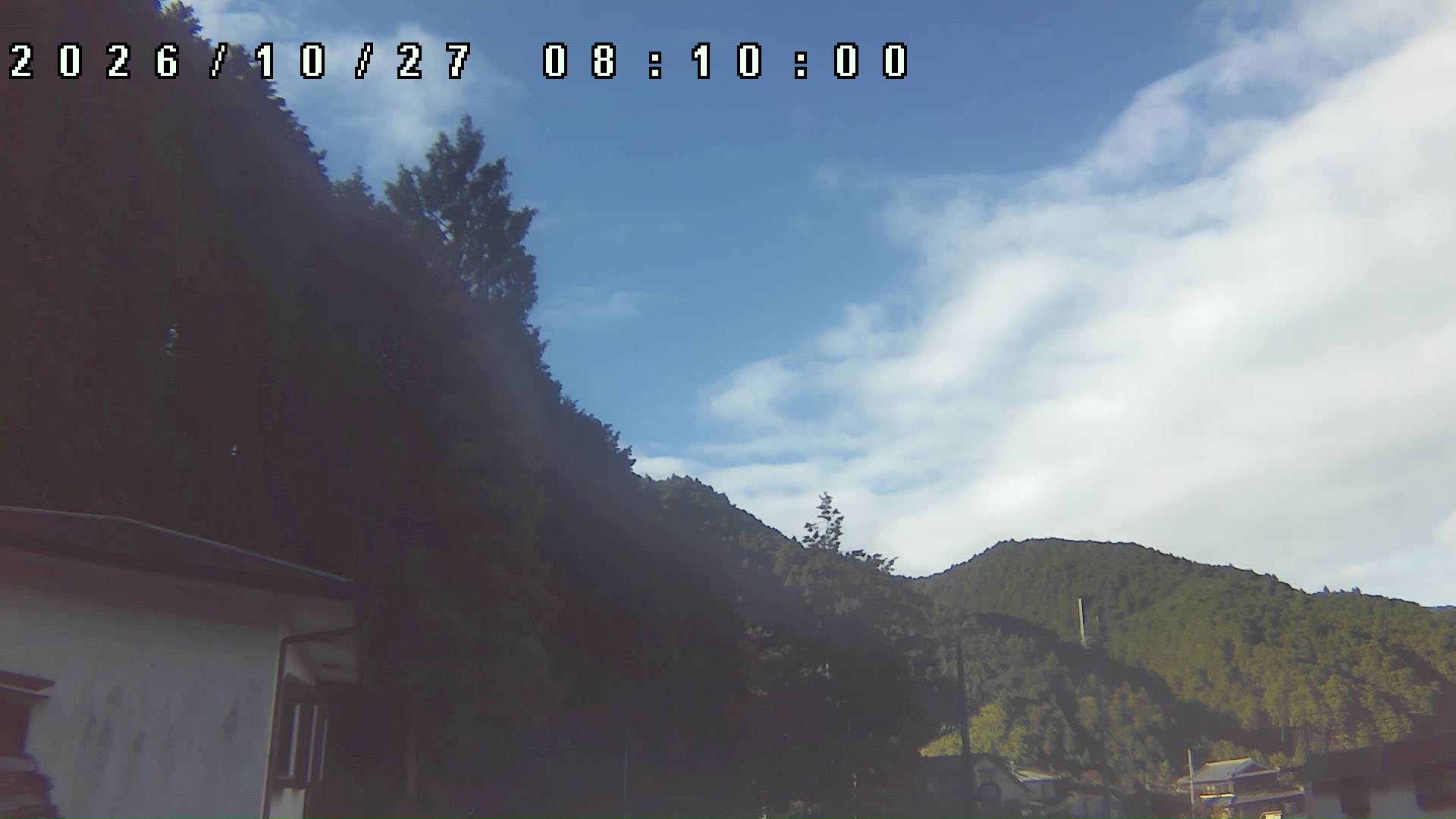 2026年10月27日 08:10ごろの金剛山登山口周辺の空
