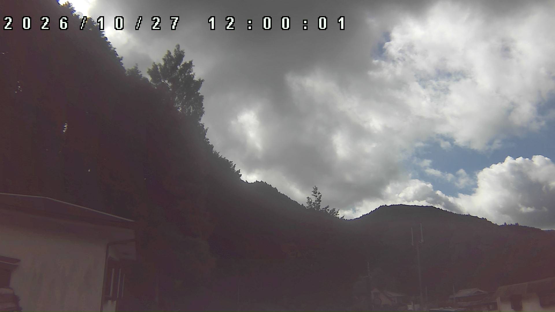 2026年10月27日 12:00ごろの金剛山登山口周辺の空