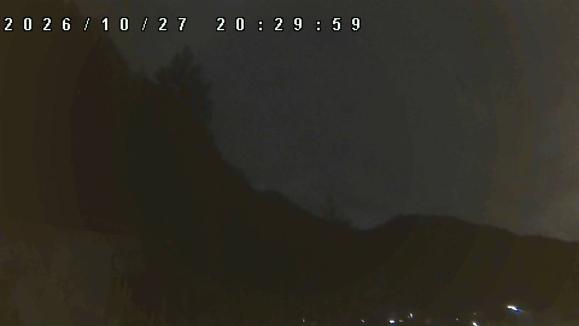 2026年10月27日 20:30ごろの金剛山登山口周辺の空