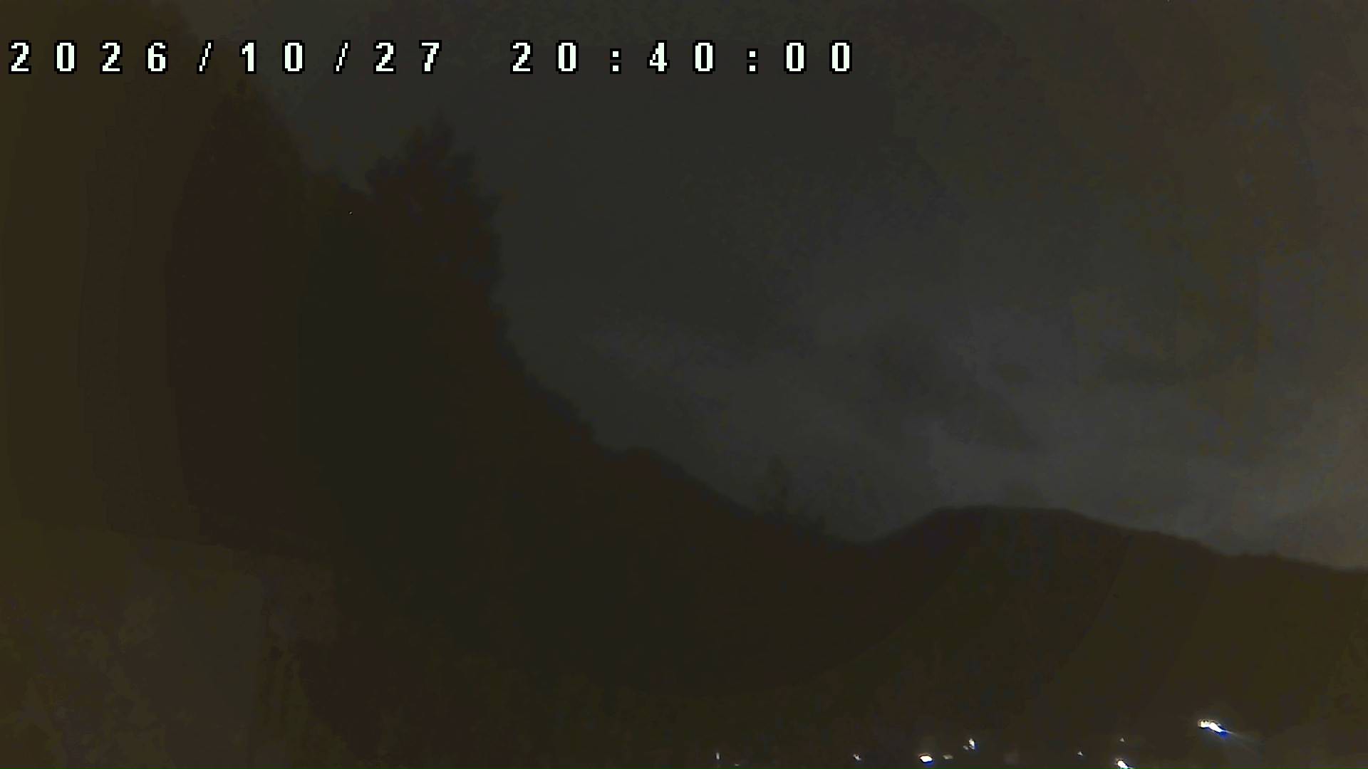 2026年10月27日 20:40ごろの金剛山登山口周辺の空