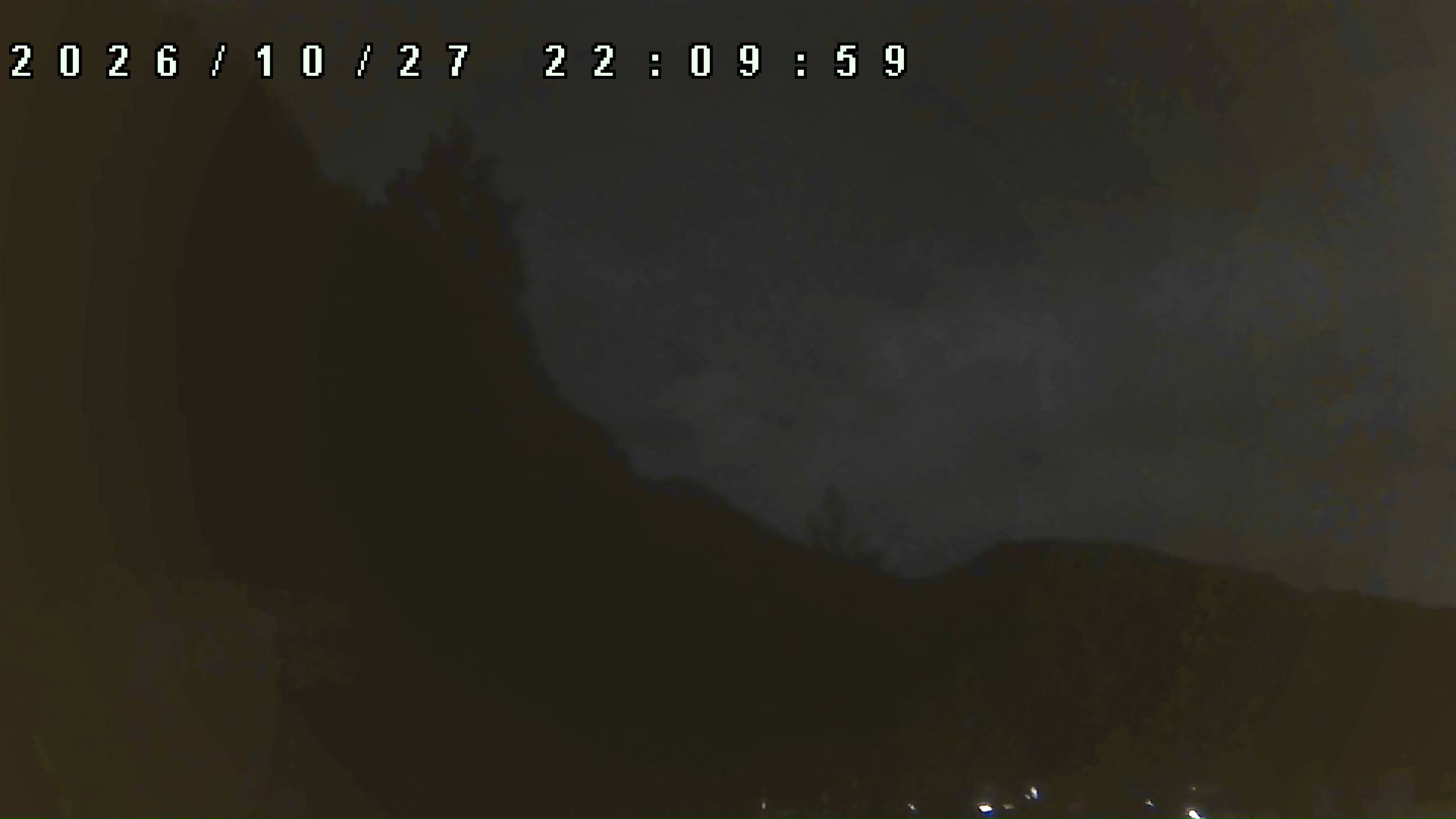 2026年10月27日 22:10ごろの金剛山登山口周辺の空