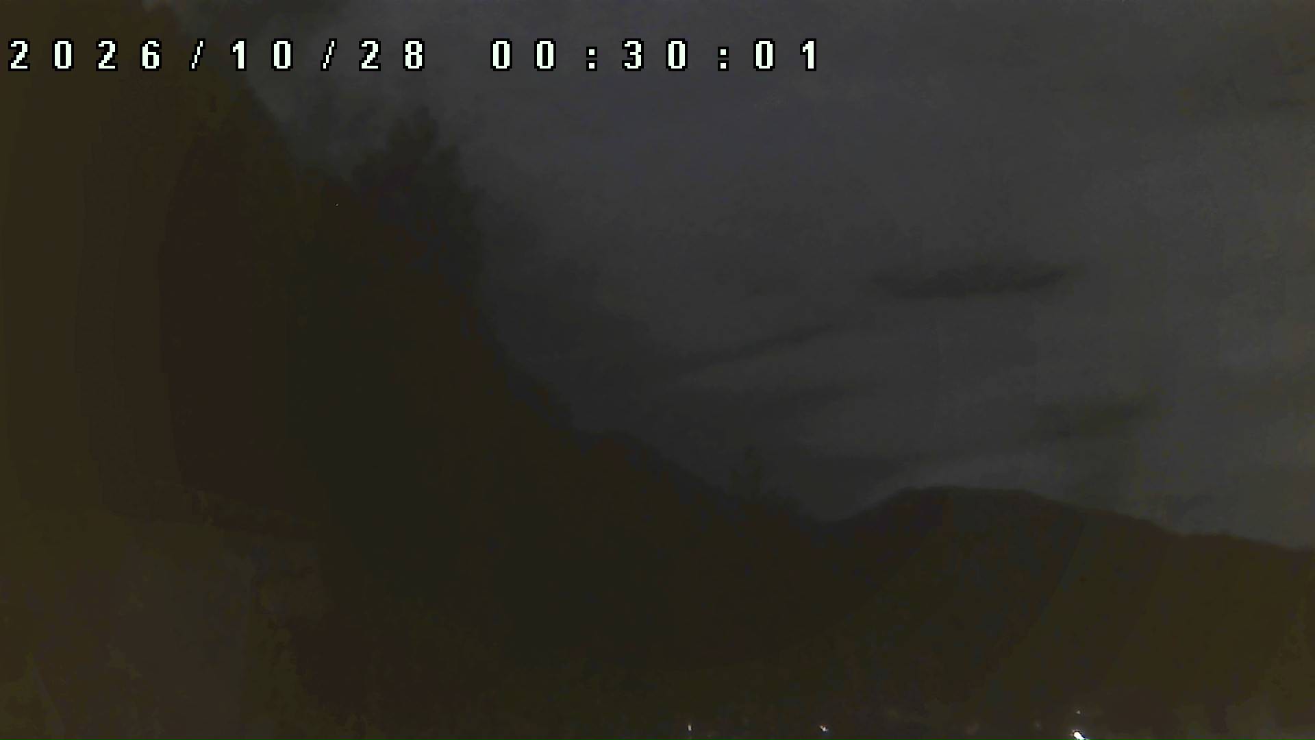 2026年10月28日 00:30ごろの金剛山登山口周辺の空