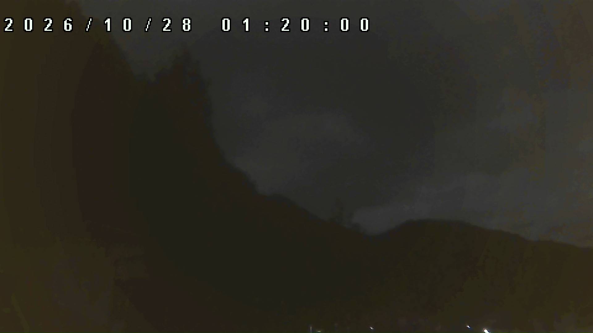 2026年10月28日 01:20ごろの金剛山登山口周辺の空