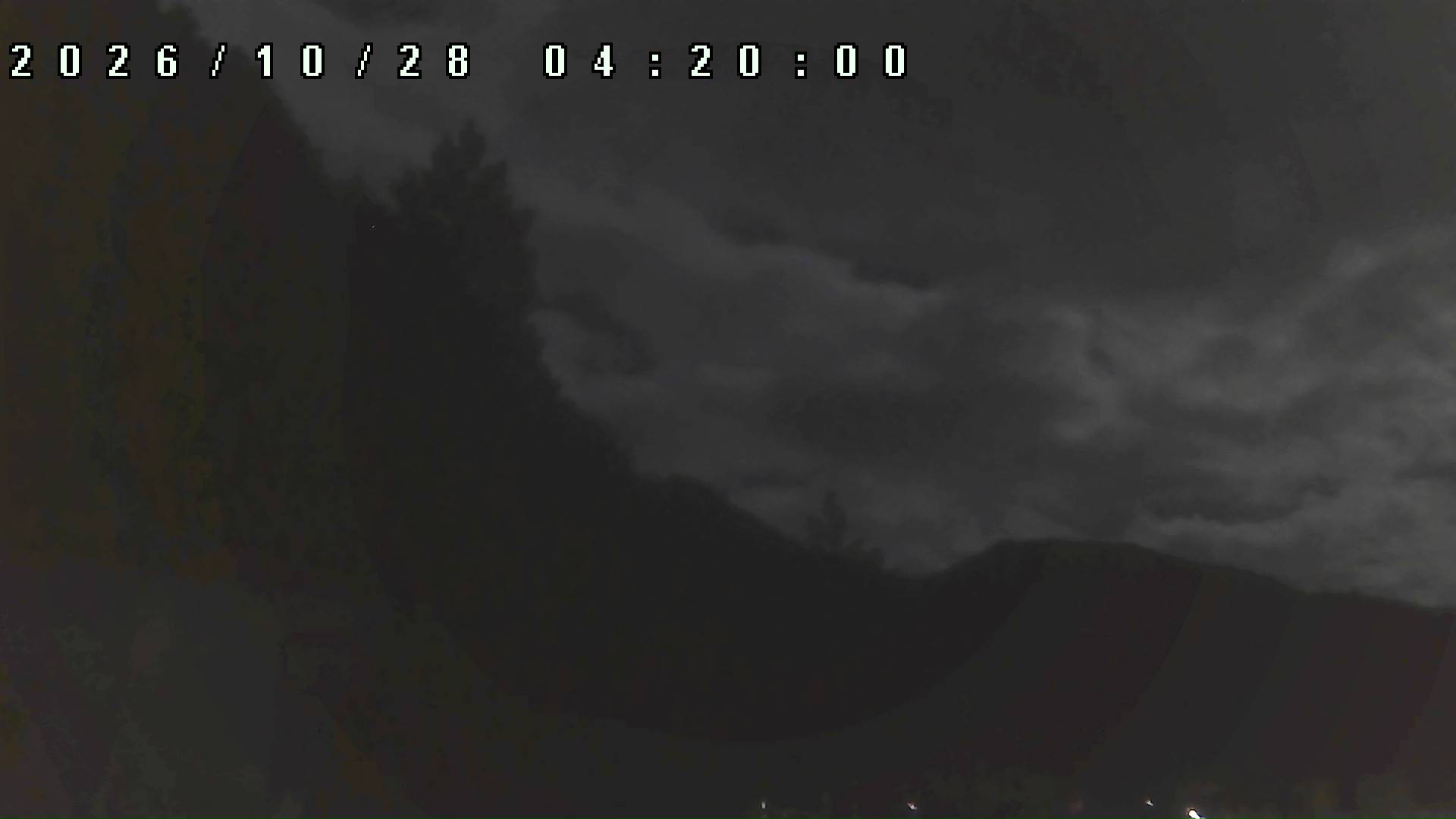 2026年10月28日 04:20ごろの金剛山登山口周辺の空