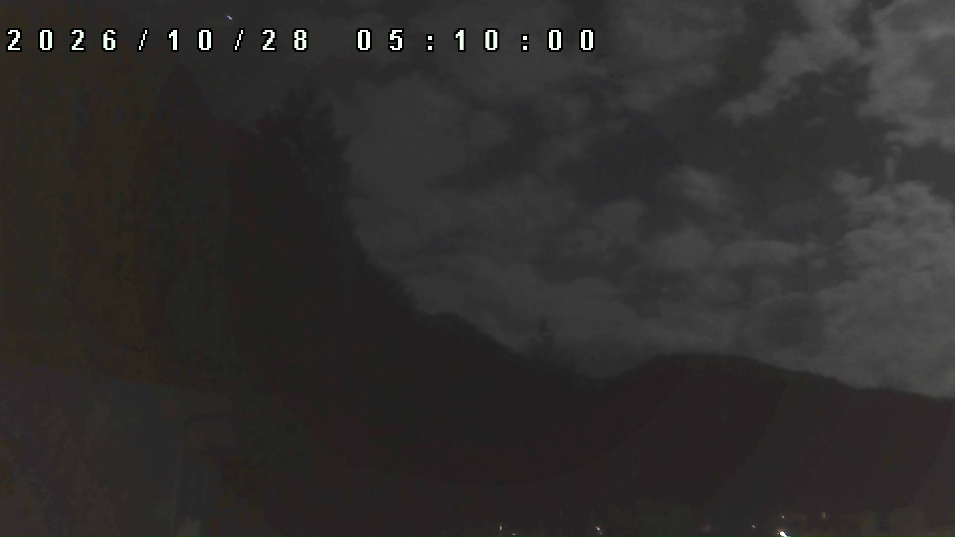 2026年10月28日 05:10ごろの金剛山登山口周辺の空