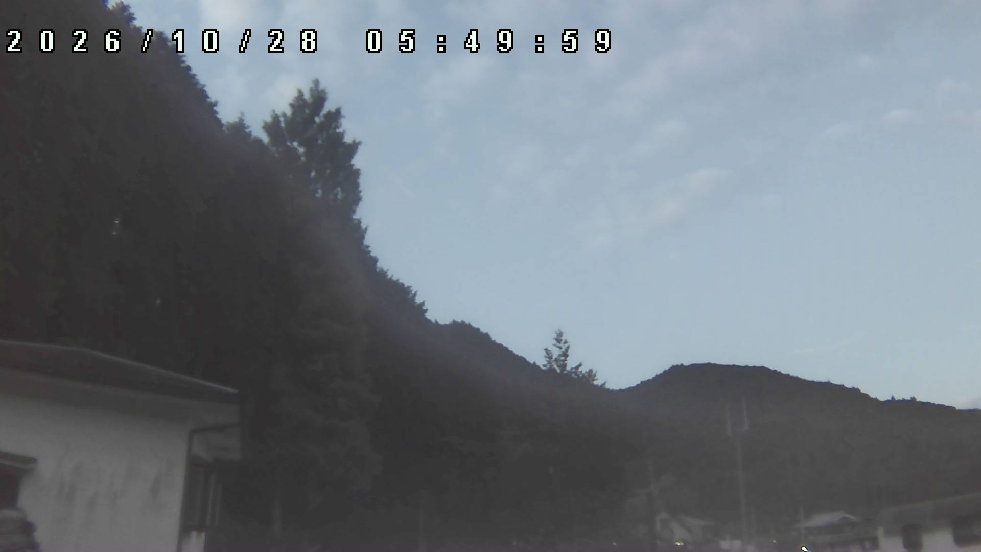 2026年10月28日 05:50ごろの金剛山登山口周辺の空