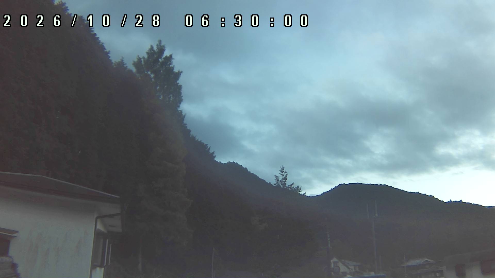 2026年10月28日 06:30ごろの金剛山登山口周辺の空