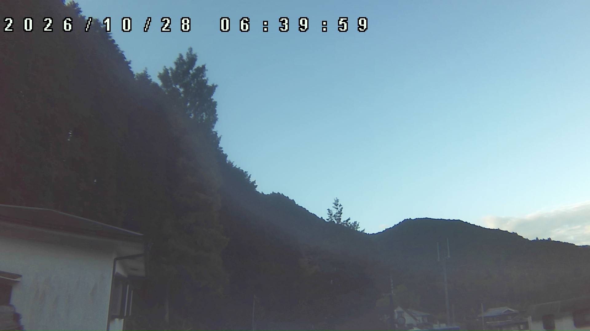 2026年10月28日 06:40ごろの金剛山登山口周辺の空