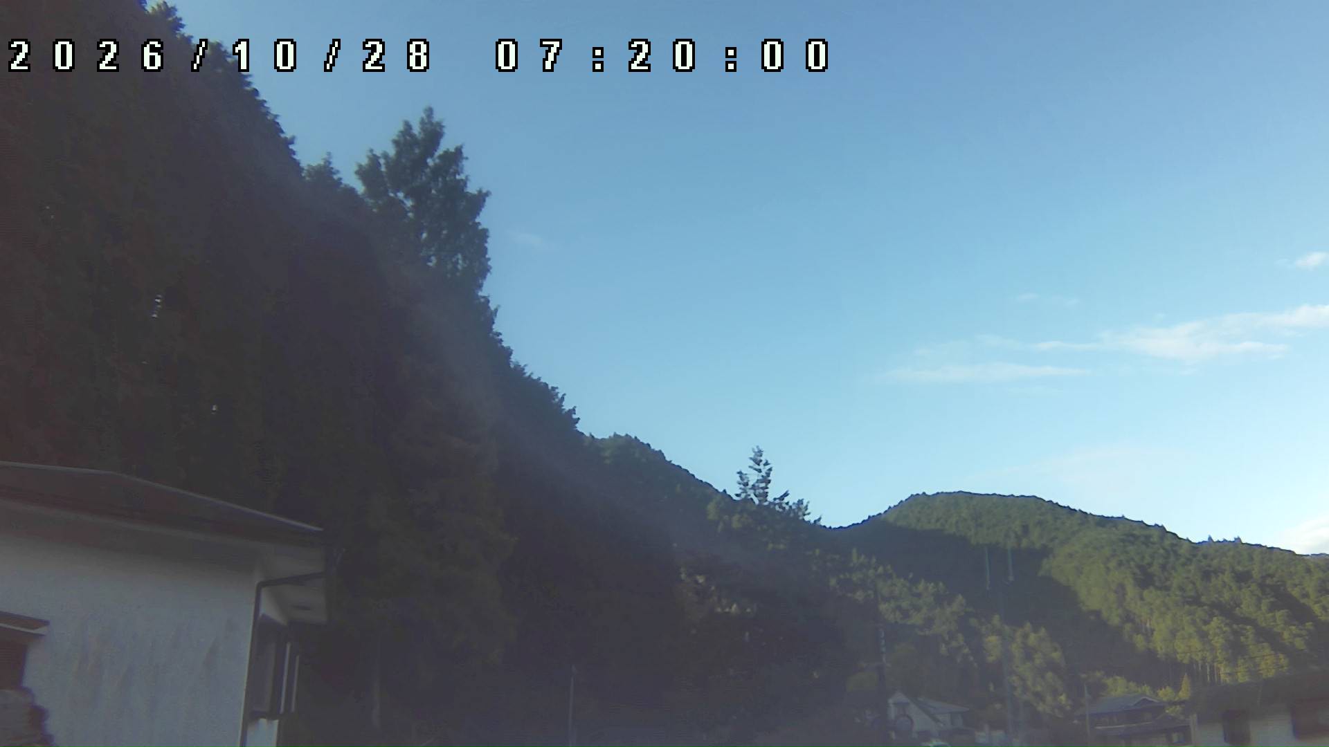 2026年10月28日 07:20ごろの金剛山登山口周辺の空