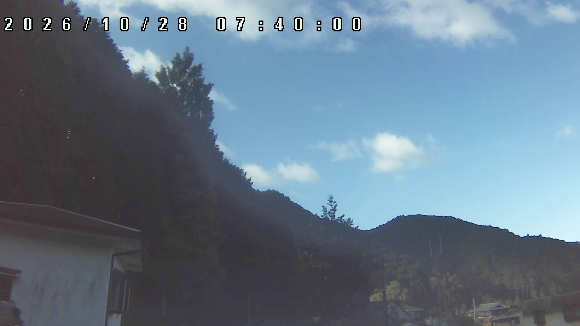 2026年10月28日 07:40ごろの金剛山登山口周辺の空