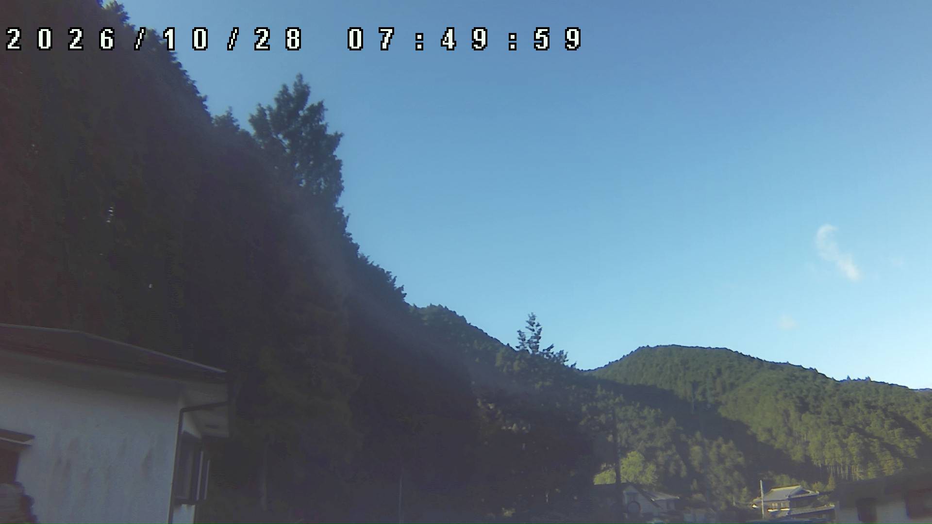 2026年10月28日 07:50ごろの金剛山登山口周辺の空