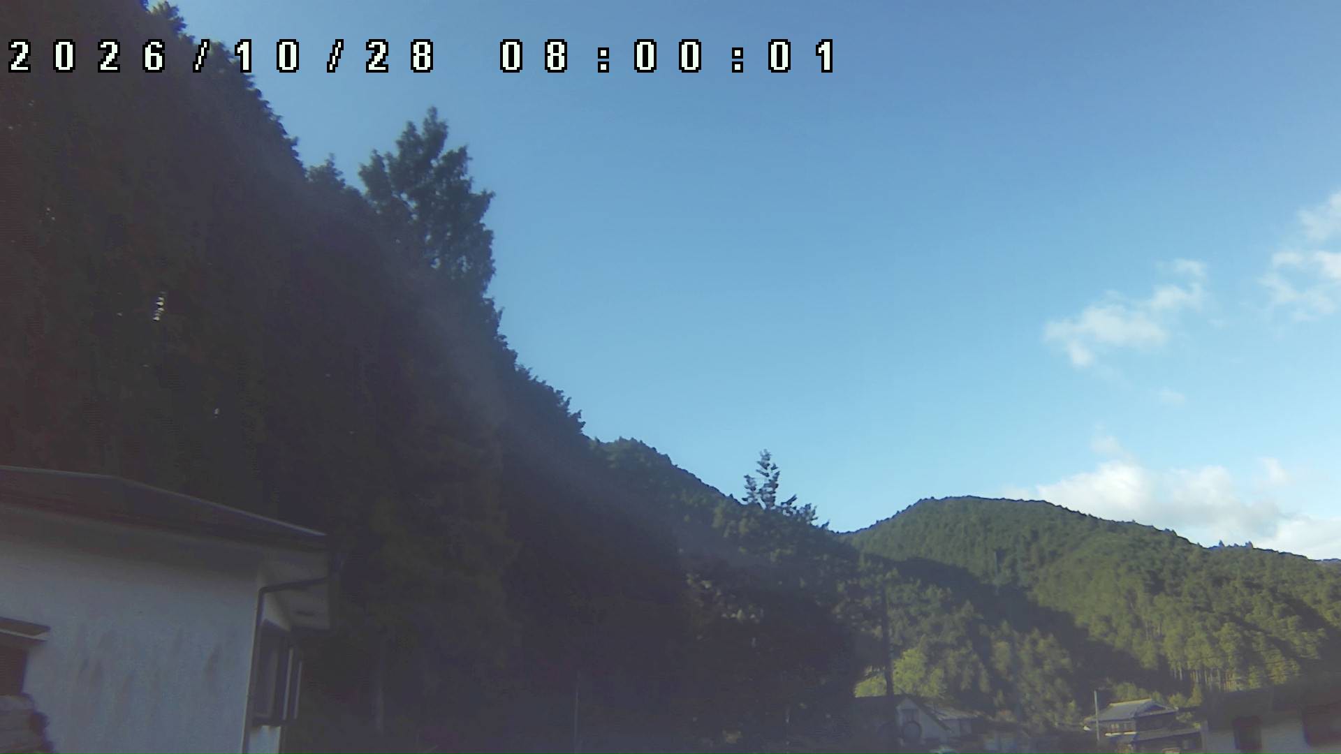 2026年10月28日 08:00ごろの金剛山登山口周辺の空