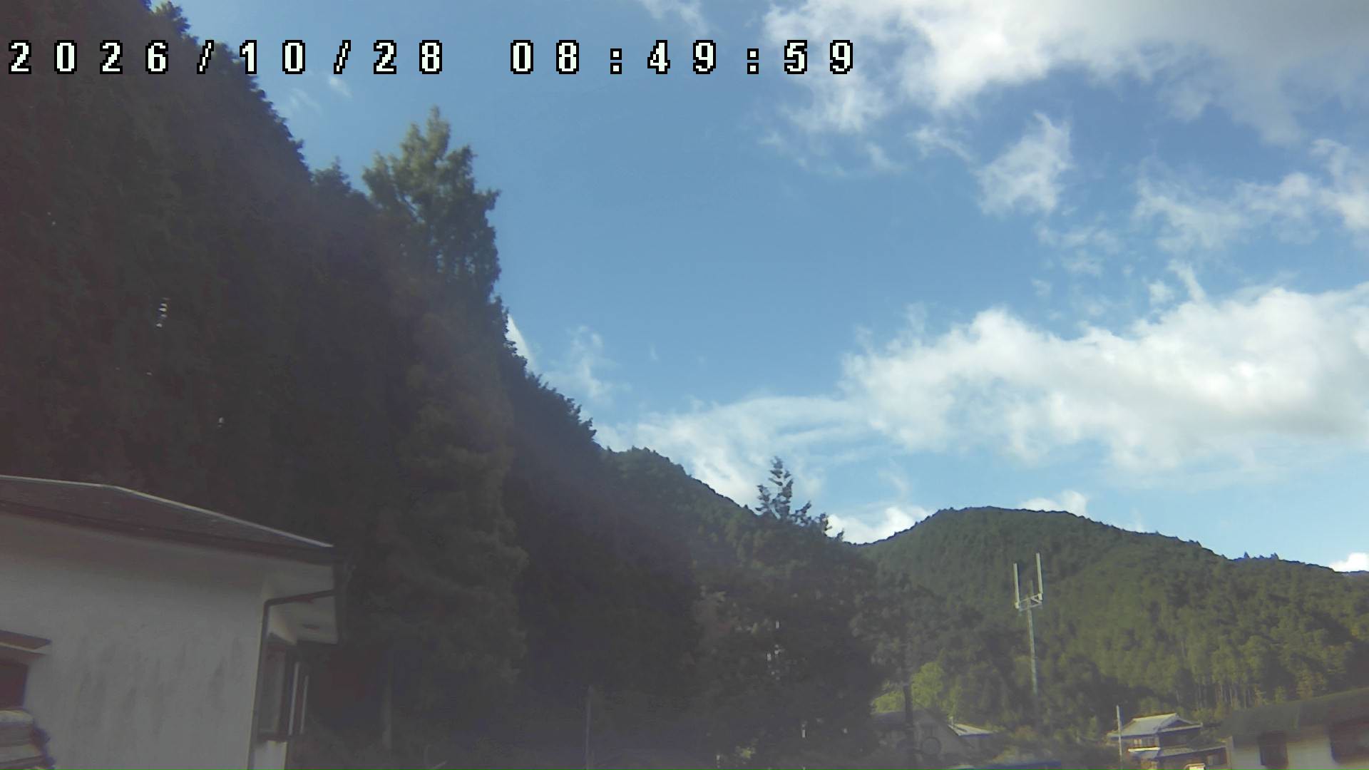 2026年10月28日 08:50ごろの金剛山登山口周辺の空
