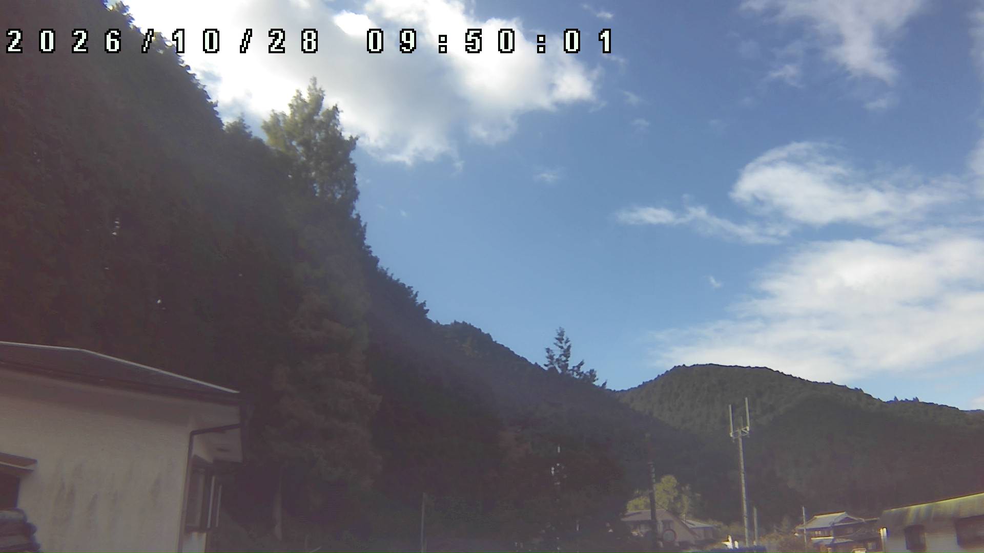 2026年10月28日 09:50ごろの金剛山登山口周辺の空