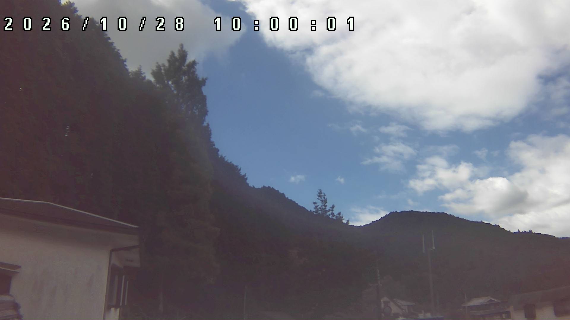 2026年10月28日 10:00ごろの金剛山登山口周辺の空