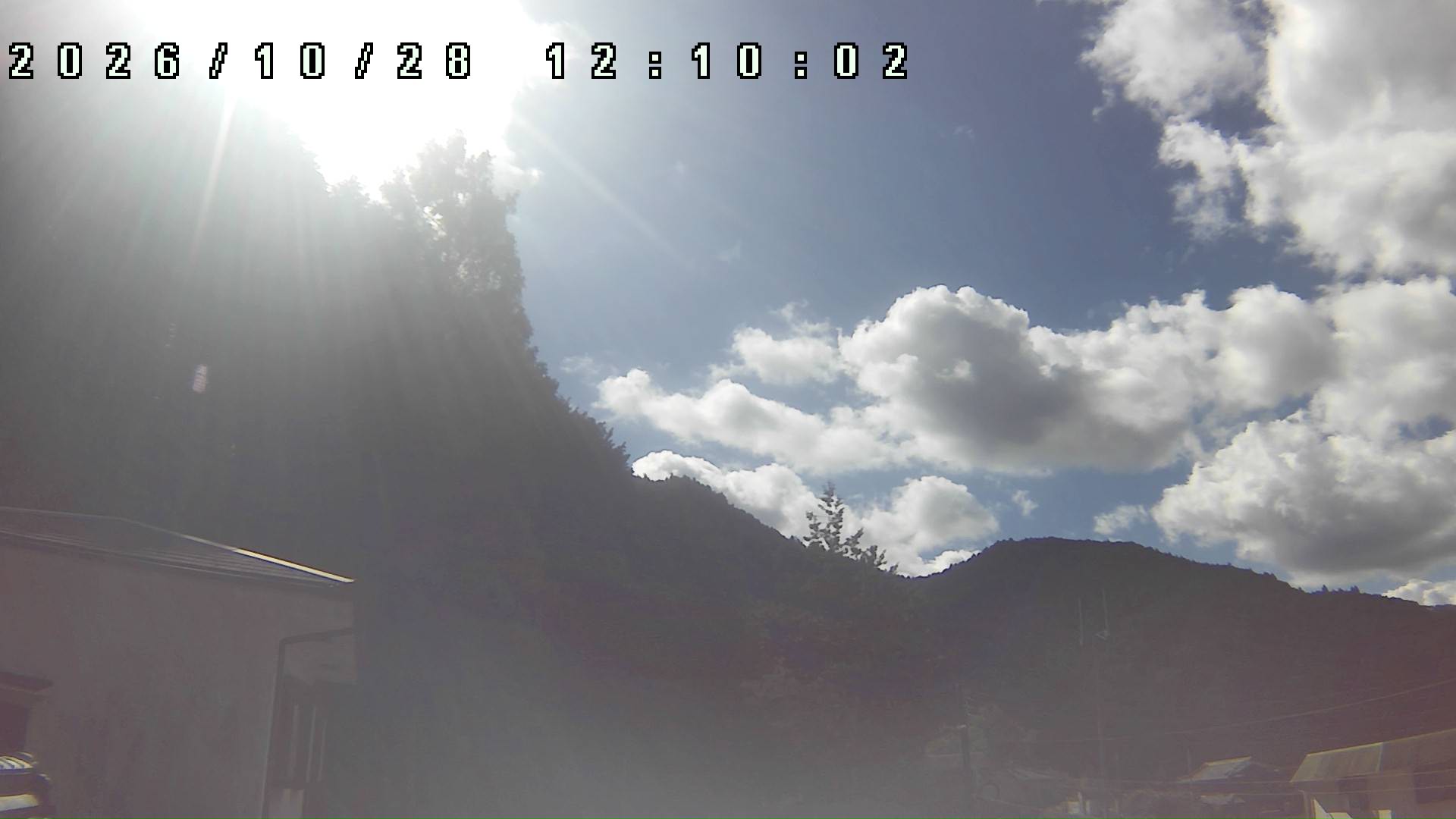 2026年10月28日 12:10ごろの金剛山登山口周辺の空