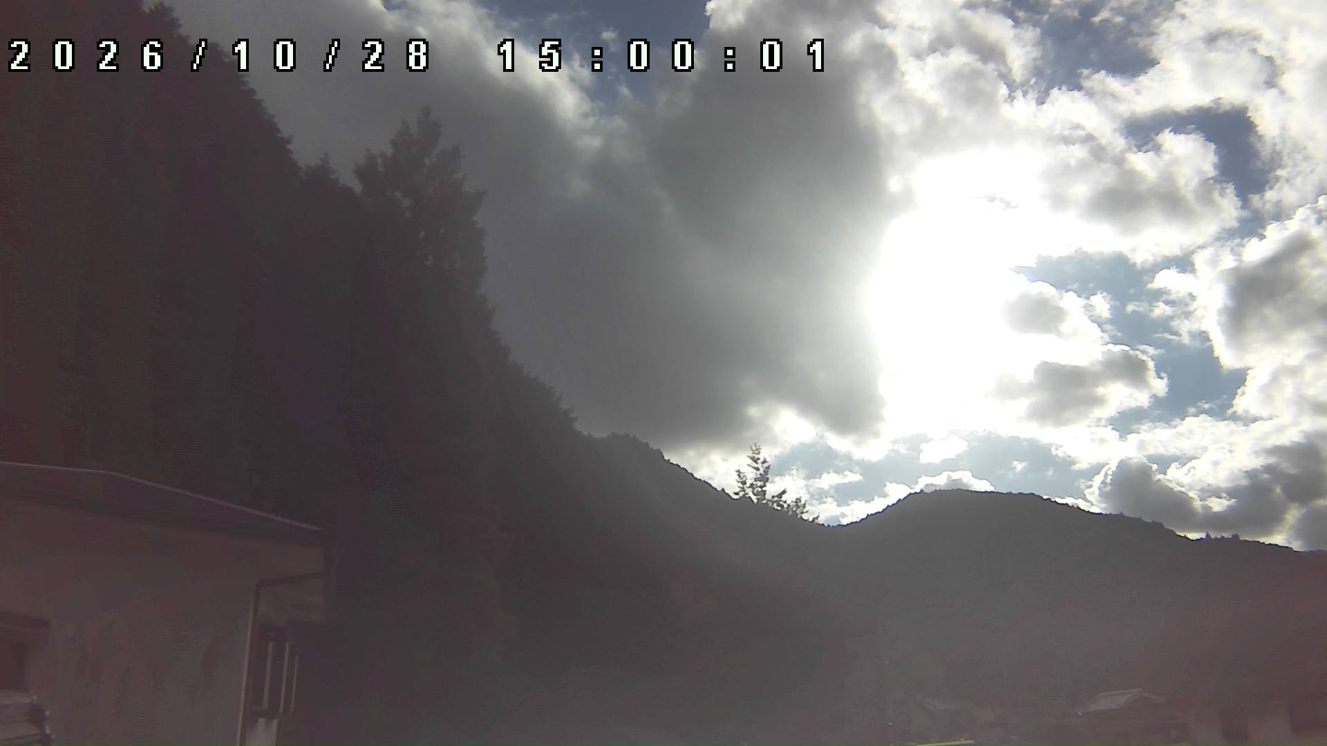 2026年10月28日 15:00ごろの金剛山登山口周辺の空
