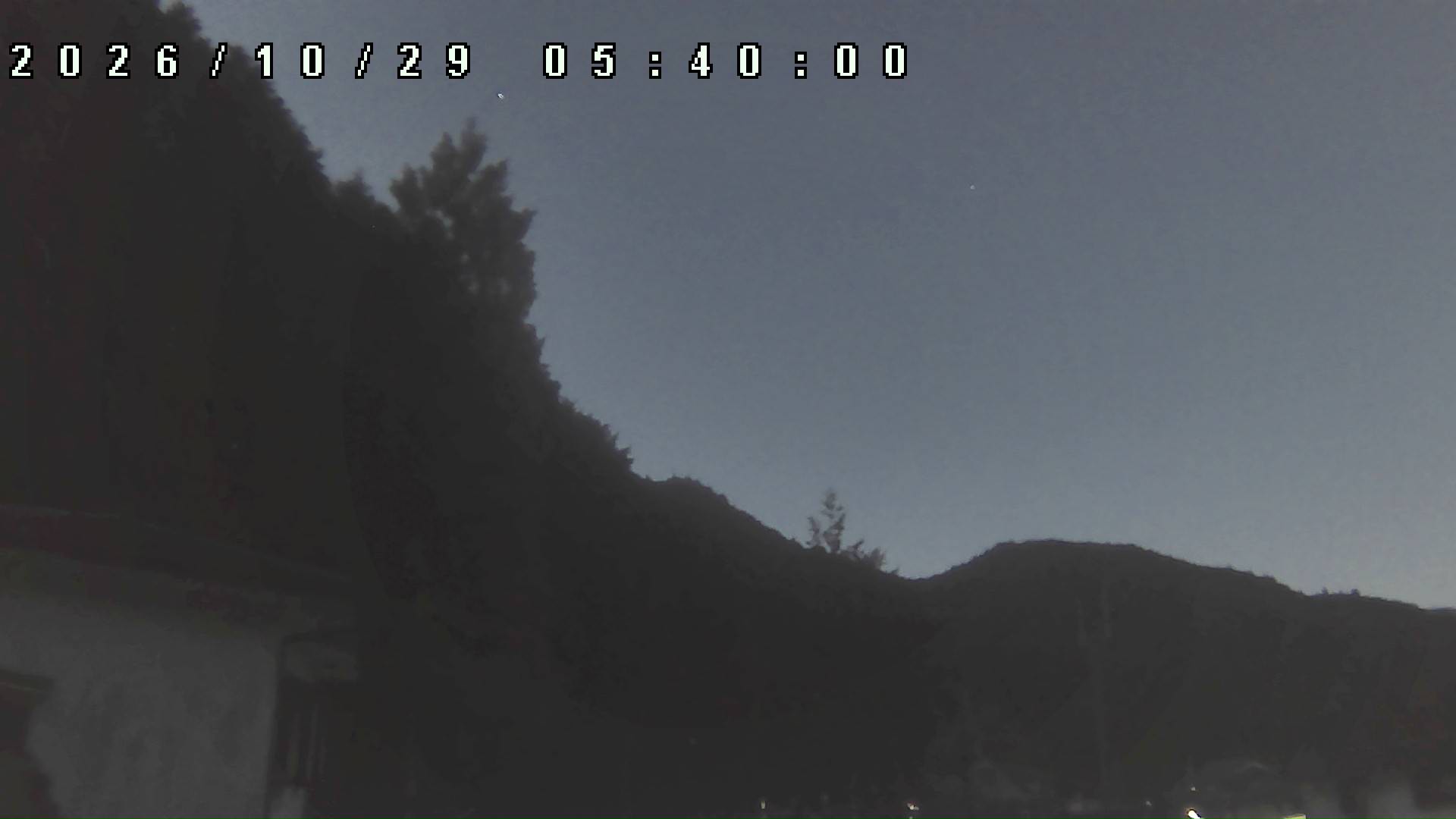 2026年10月29日 05:40ごろの金剛山登山口周辺の空