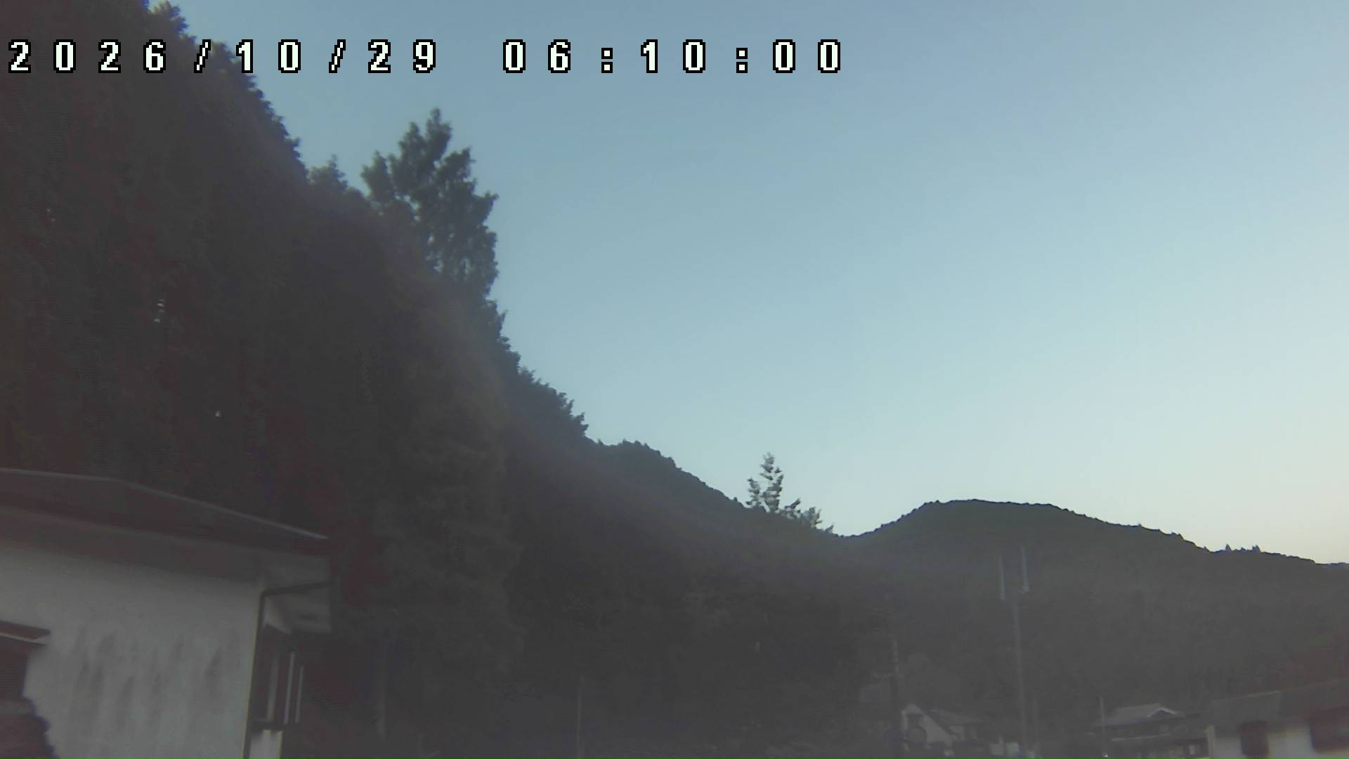 2026年10月29日 06:10ごろの金剛山登山口周辺の空