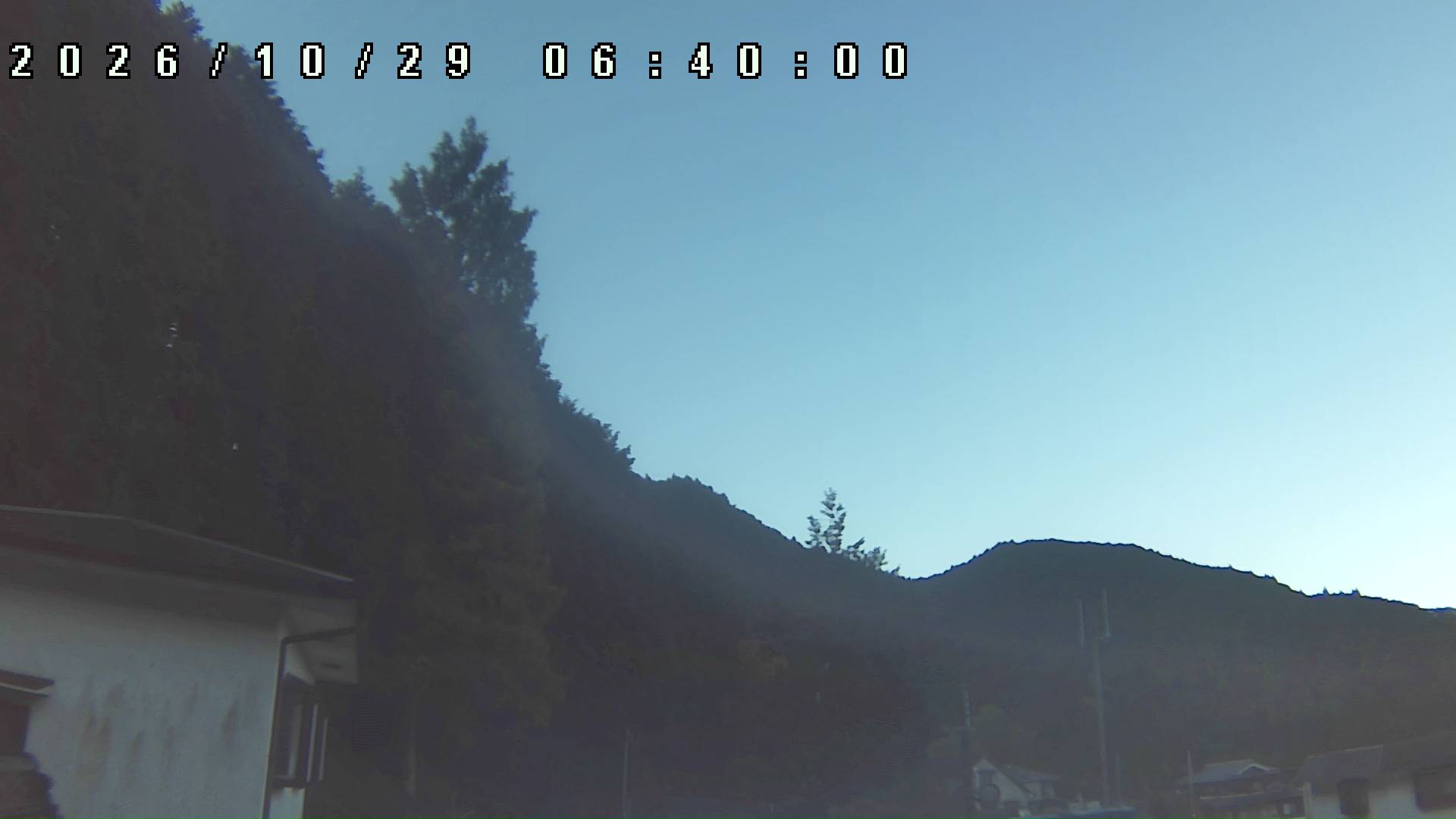 2026年10月29日 06:40ごろの金剛山登山口周辺の空
