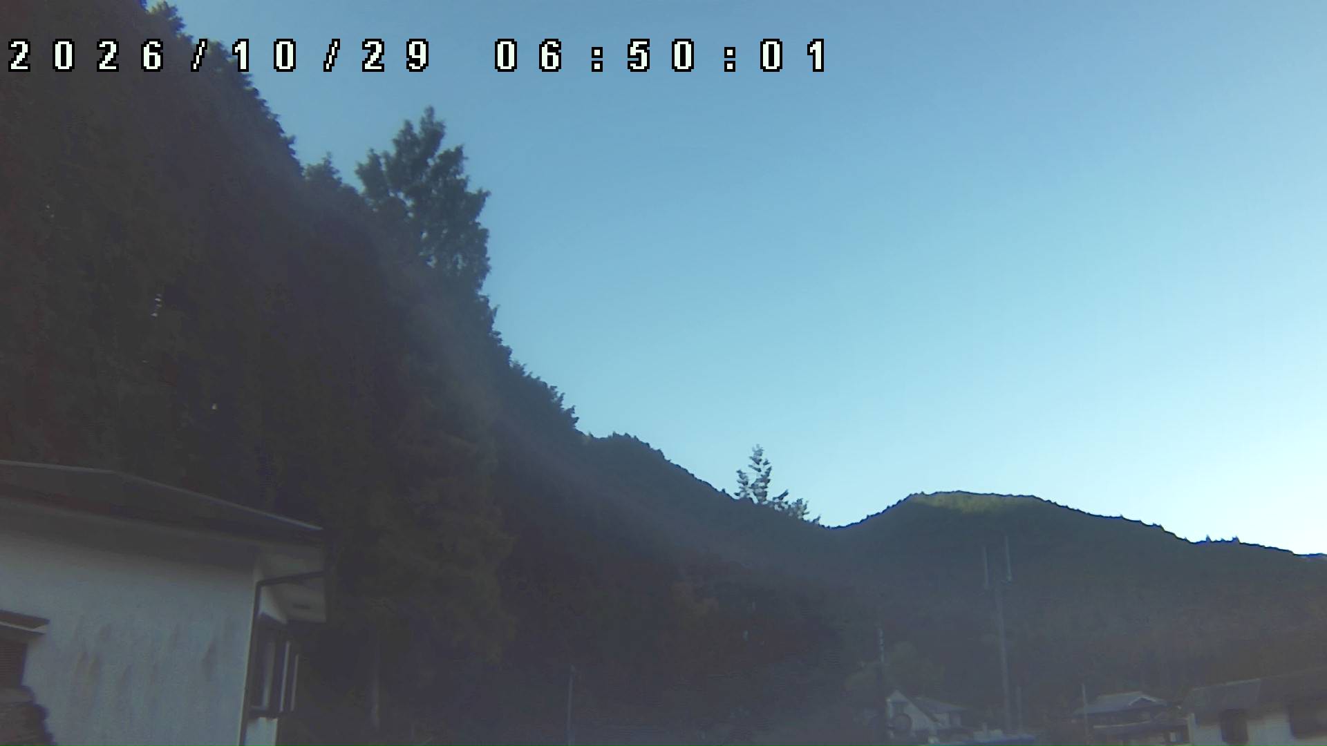 2026年10月29日 06:50ごろの金剛山登山口周辺の空