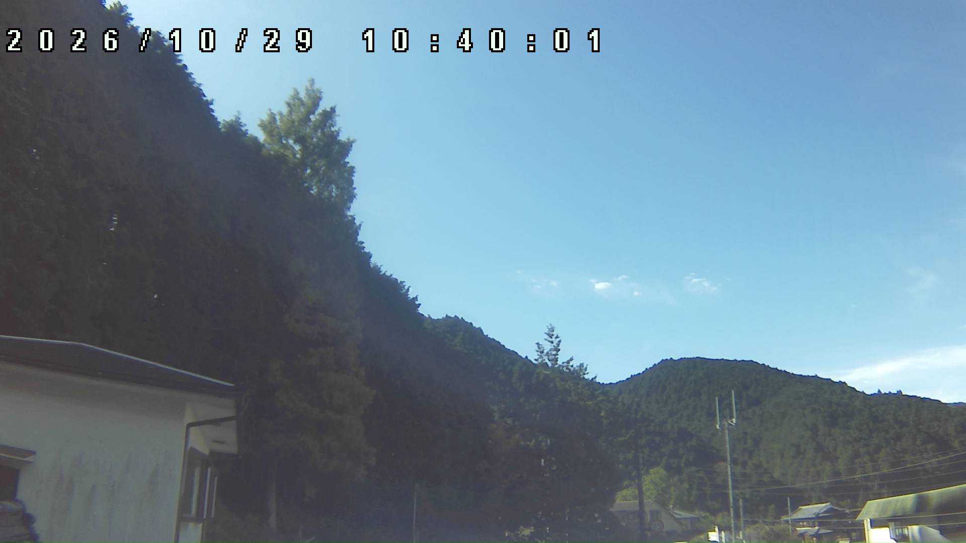 2026年10月29日 10:40ごろの金剛山登山口周辺の空