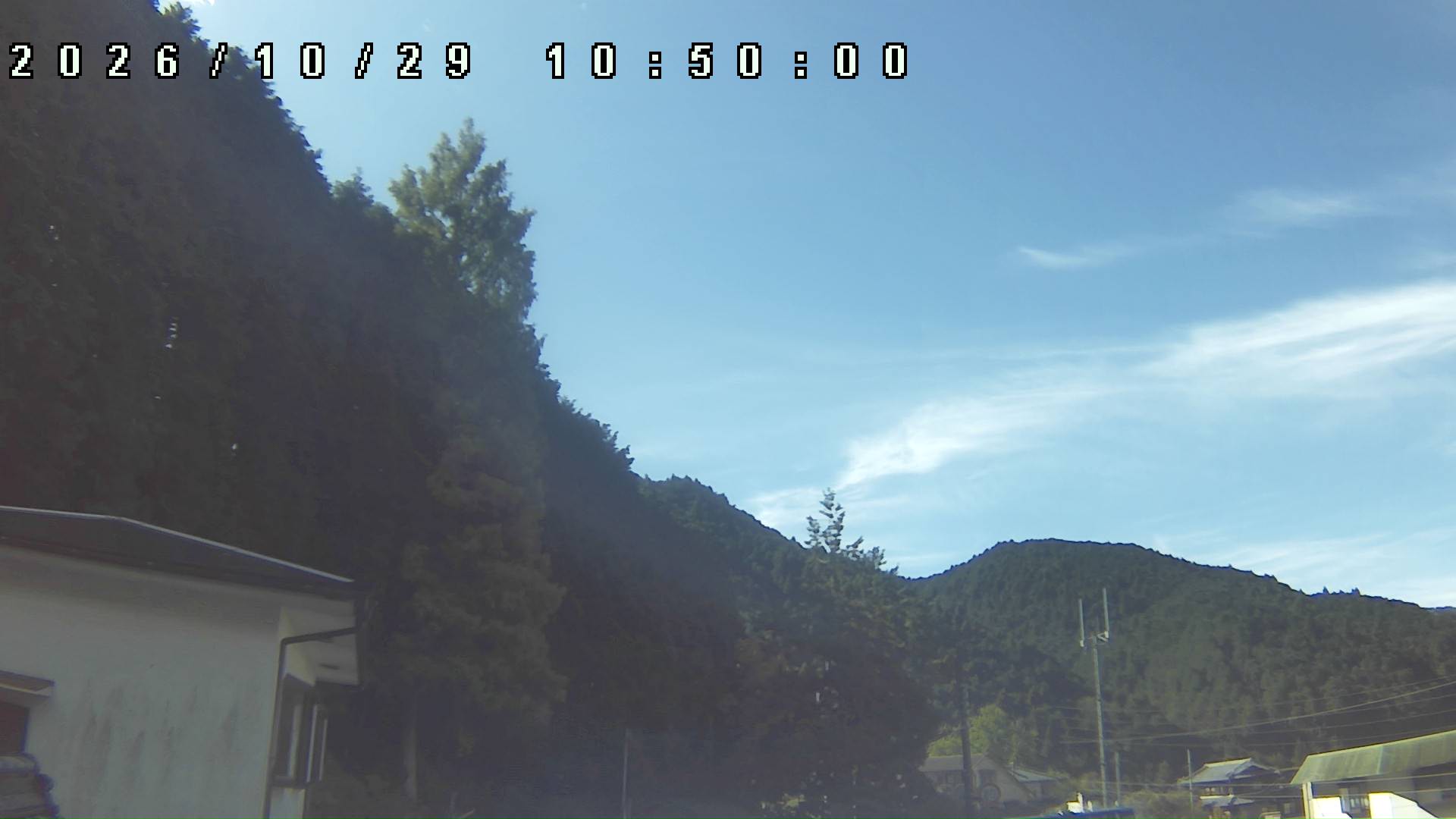 2026年10月29日 10:50ごろの金剛山登山口周辺の空