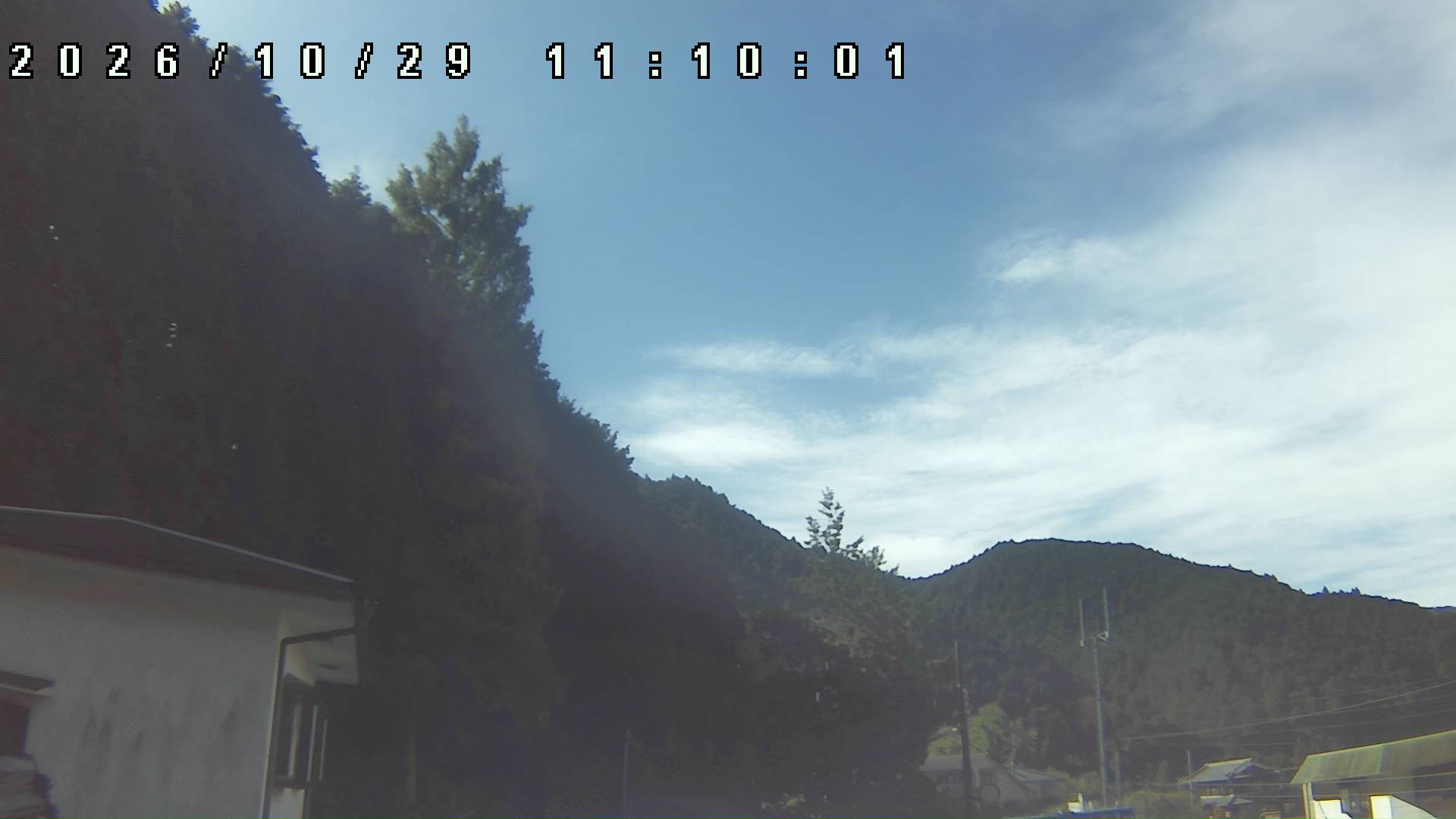 2026年10月29日 11:10ごろの金剛山登山口周辺の空