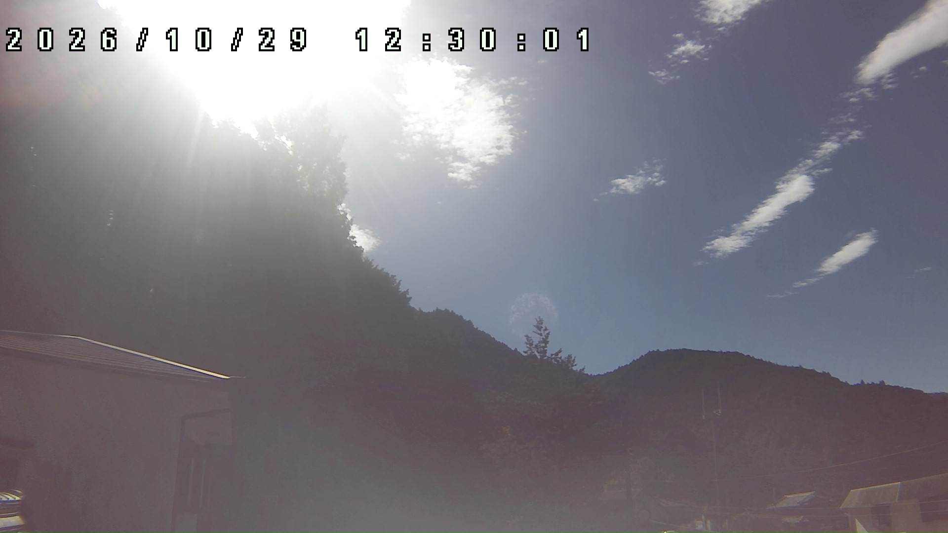 2026年10月29日 12:30ごろの金剛山登山口周辺の空
