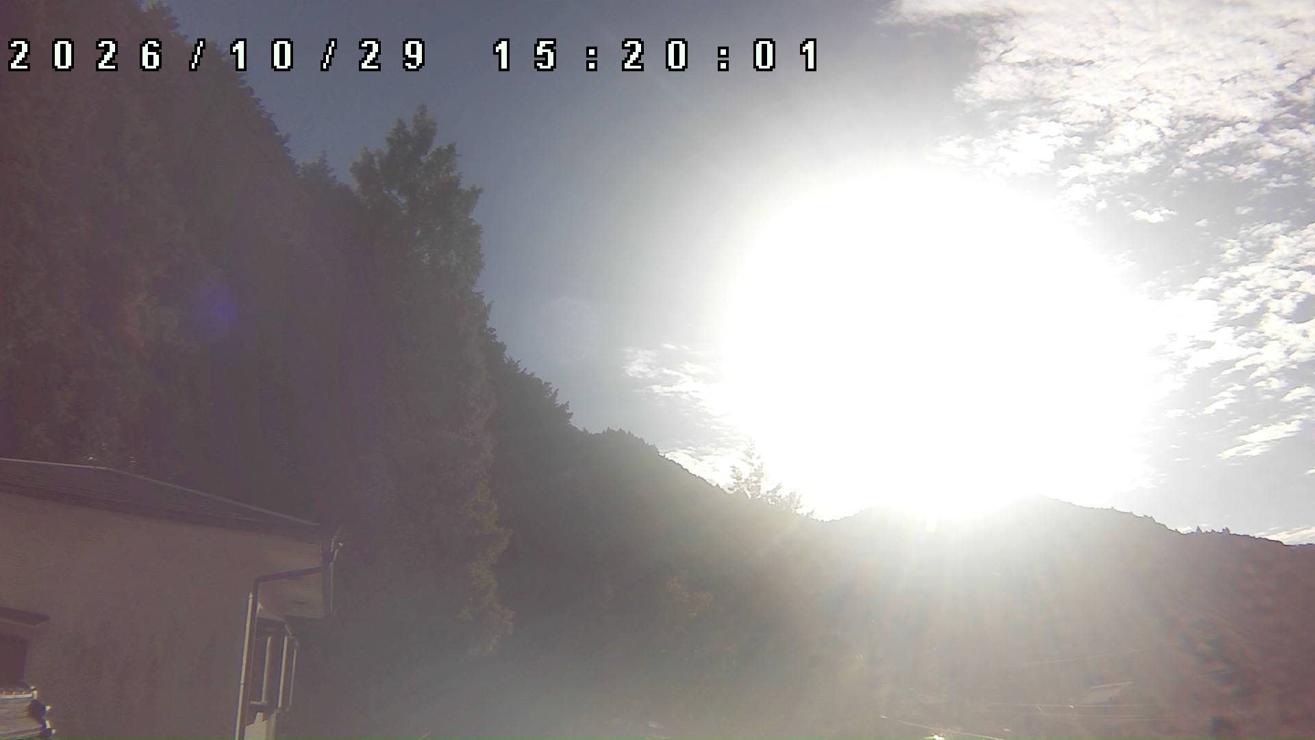 2026年10月29日 15:20ごろの金剛山登山口周辺の空