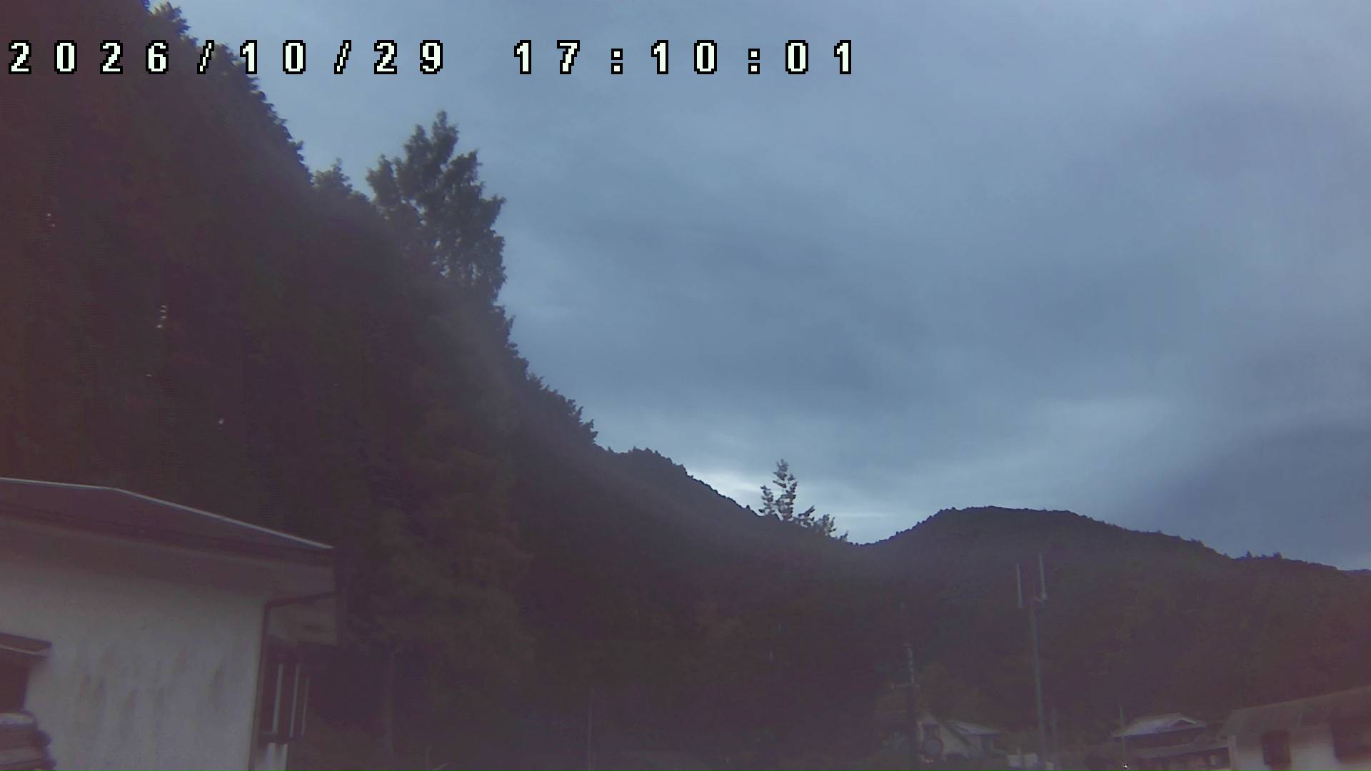 2026年10月29日 17:10ごろの金剛山登山口周辺の空