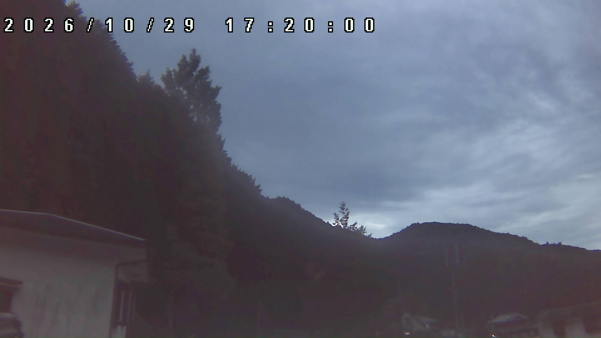 2026年10月29日 17:20ごろの金剛山登山口周辺の空