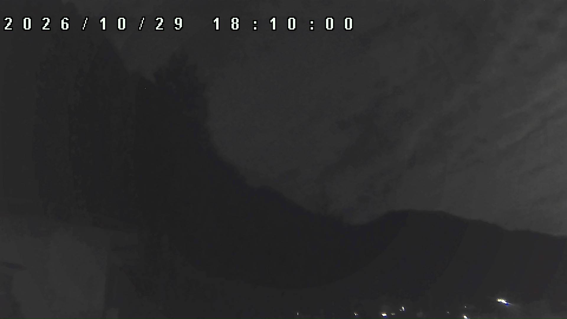 2026年10月29日 18:10ごろの金剛山登山口周辺の空