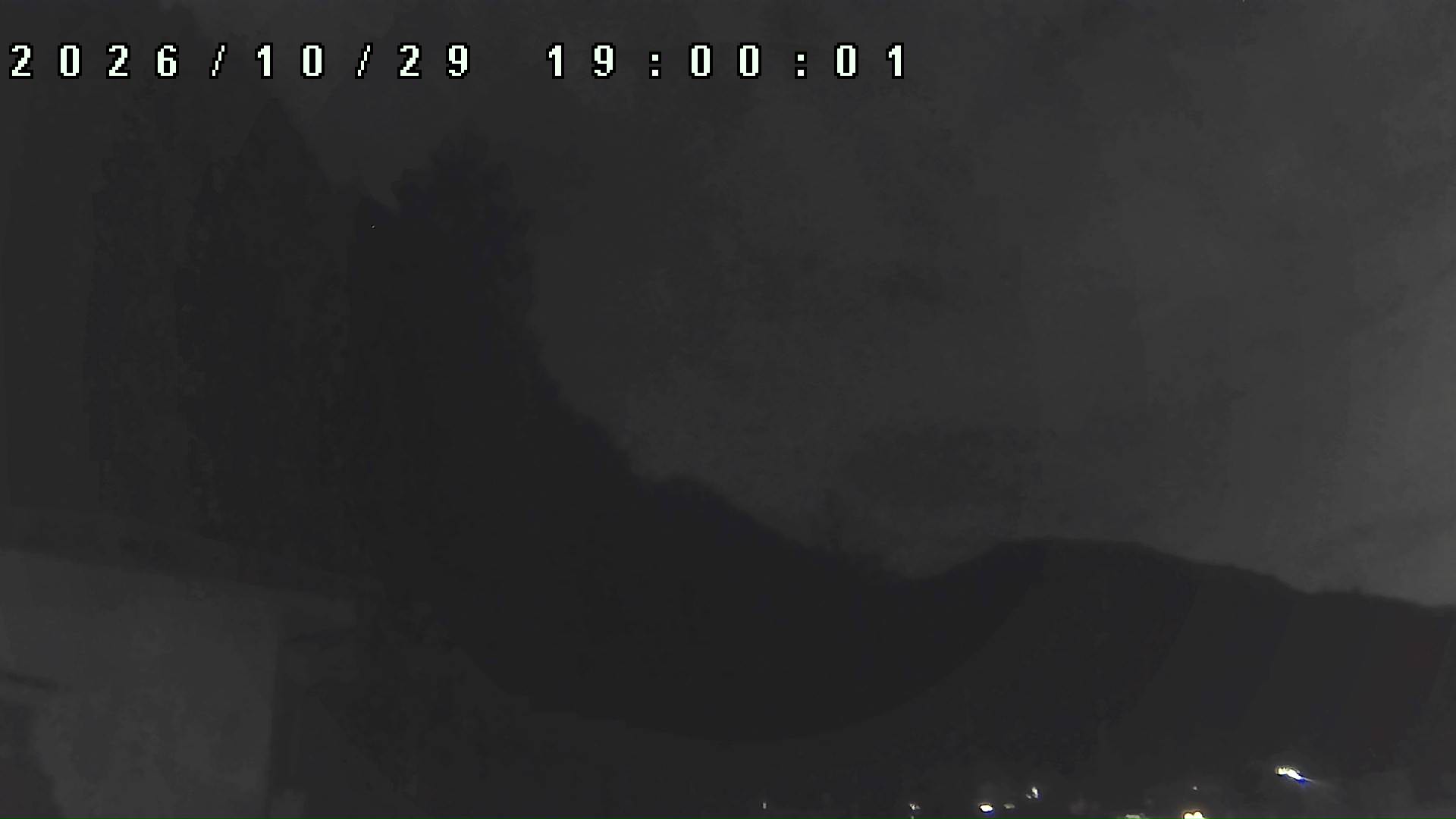 2026年10月29日 19:00ごろの金剛山登山口周辺の空