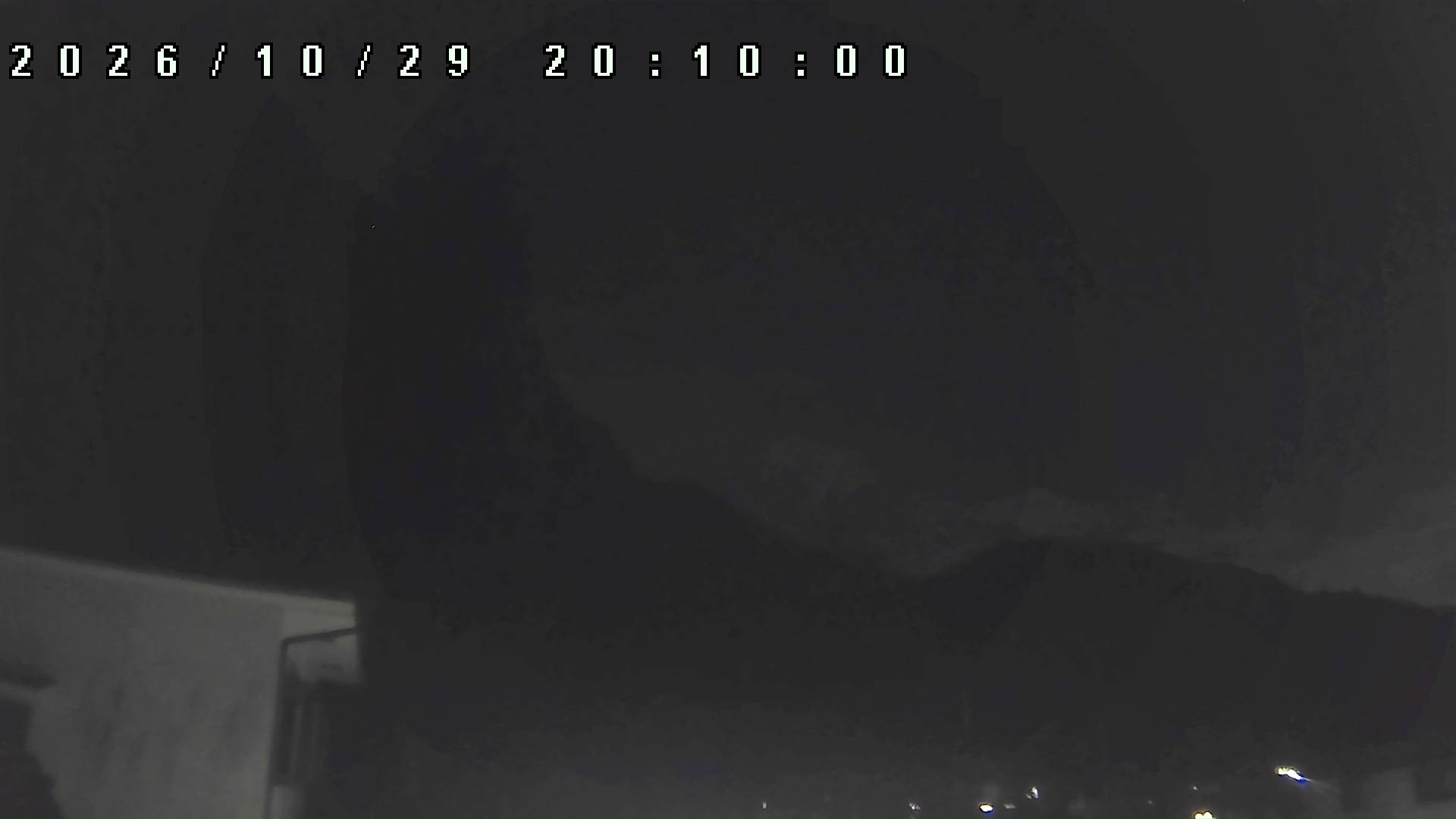 2026年10月29日 20:10ごろの金剛山登山口周辺の空
