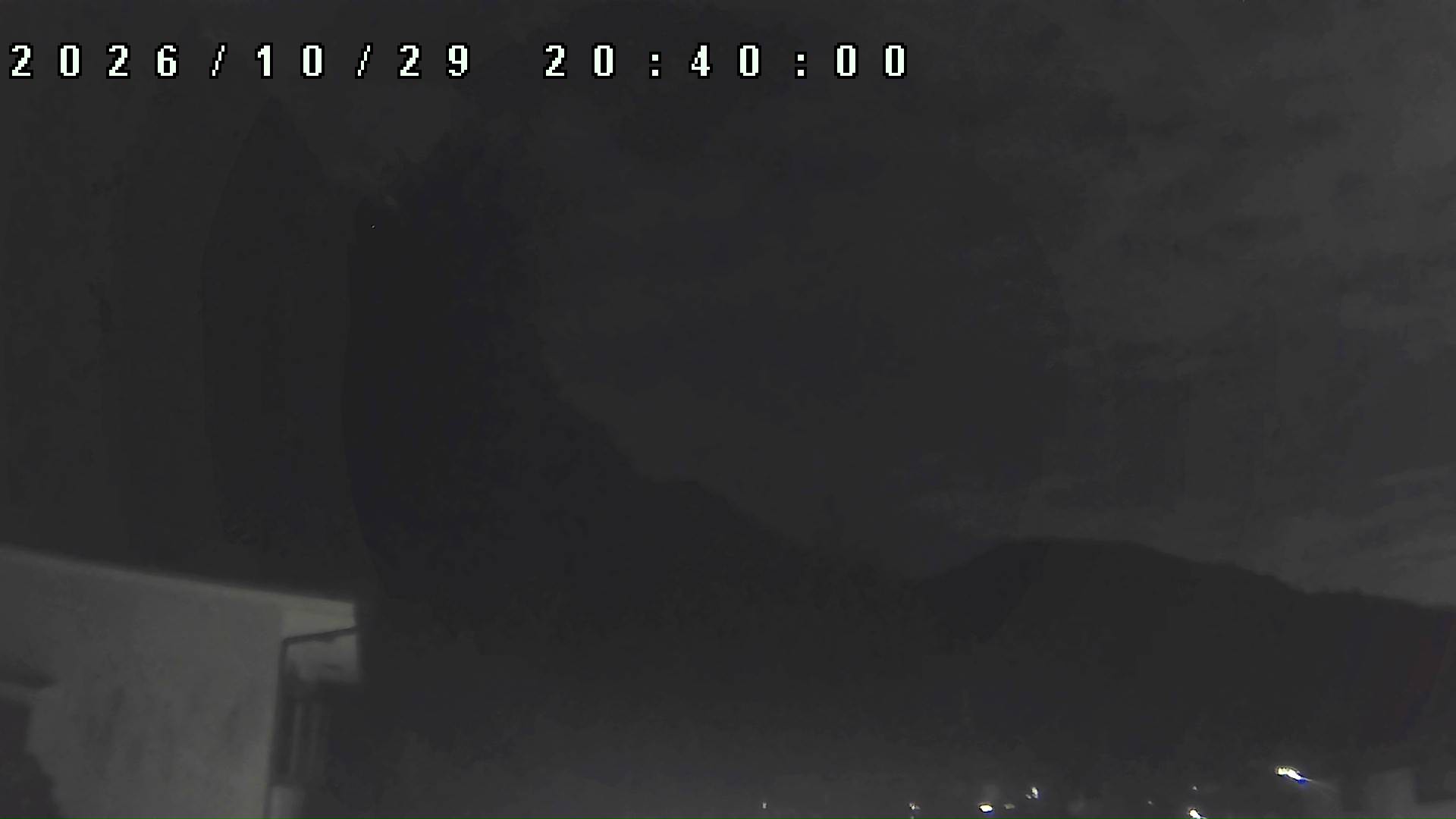 2026年10月29日 20:40ごろの金剛山登山口周辺の空