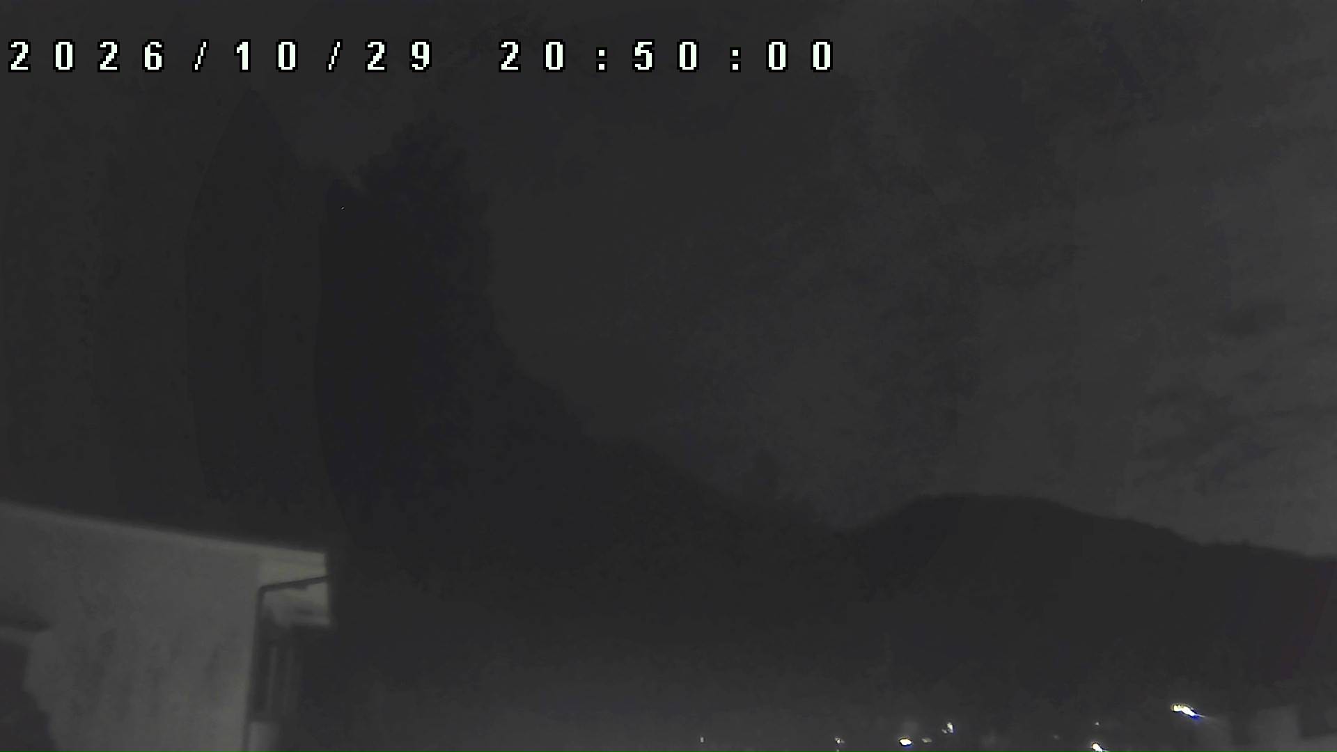 2026年10月29日 20:50ごろの金剛山登山口周辺の空