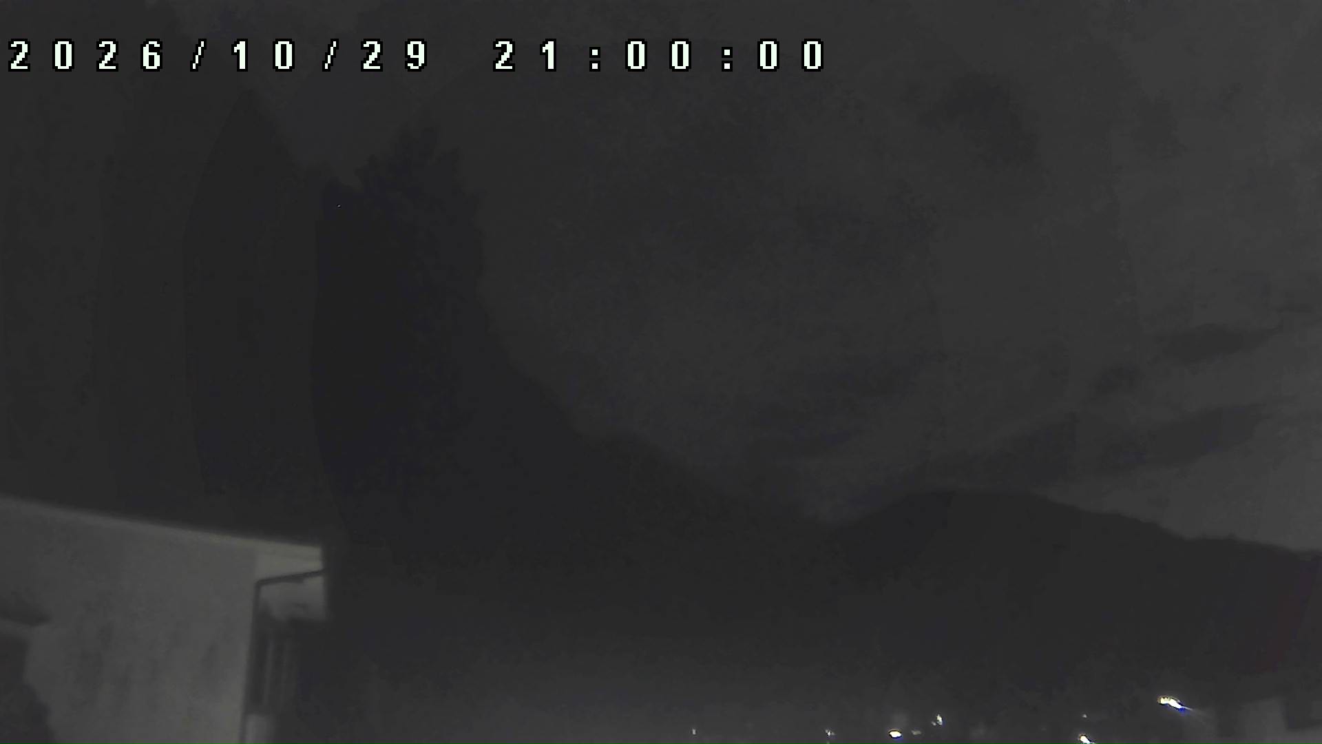 2026年10月29日 21:00ごろの金剛山登山口周辺の空