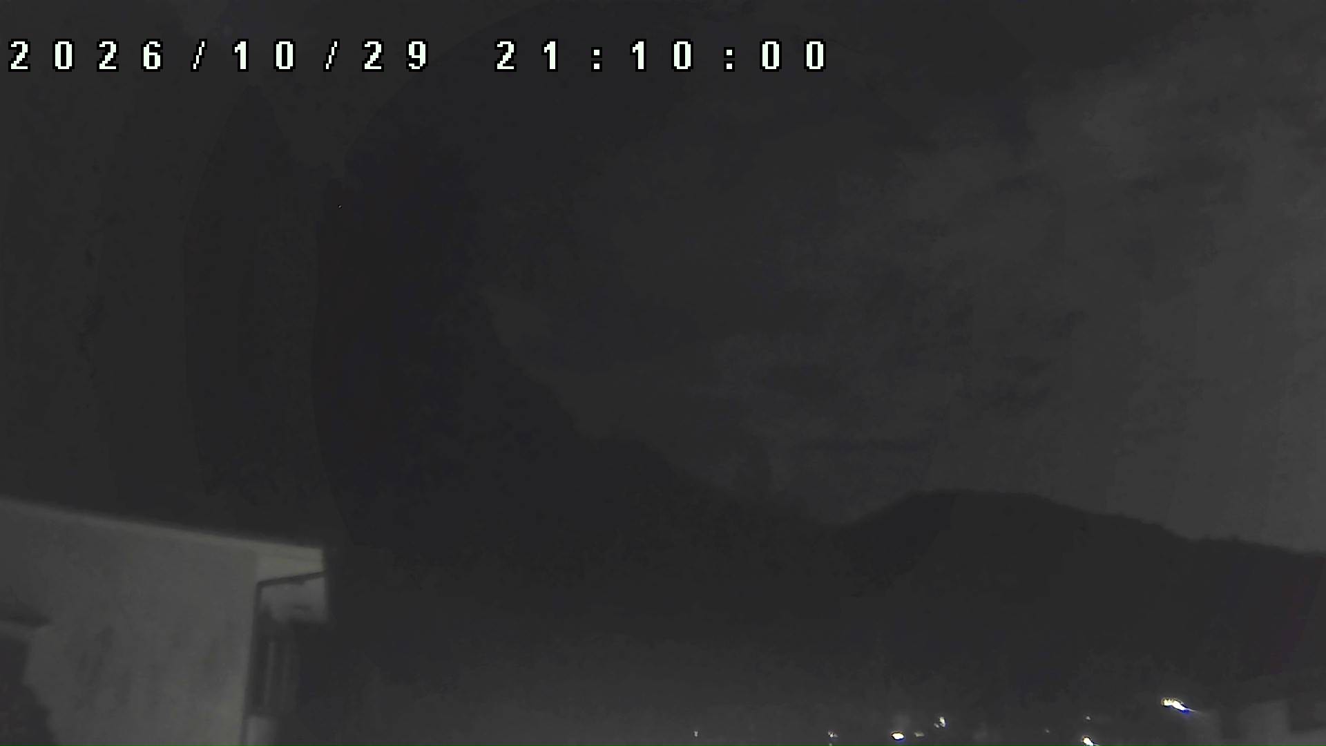 2026年10月29日 21:10ごろの金剛山登山口周辺の空